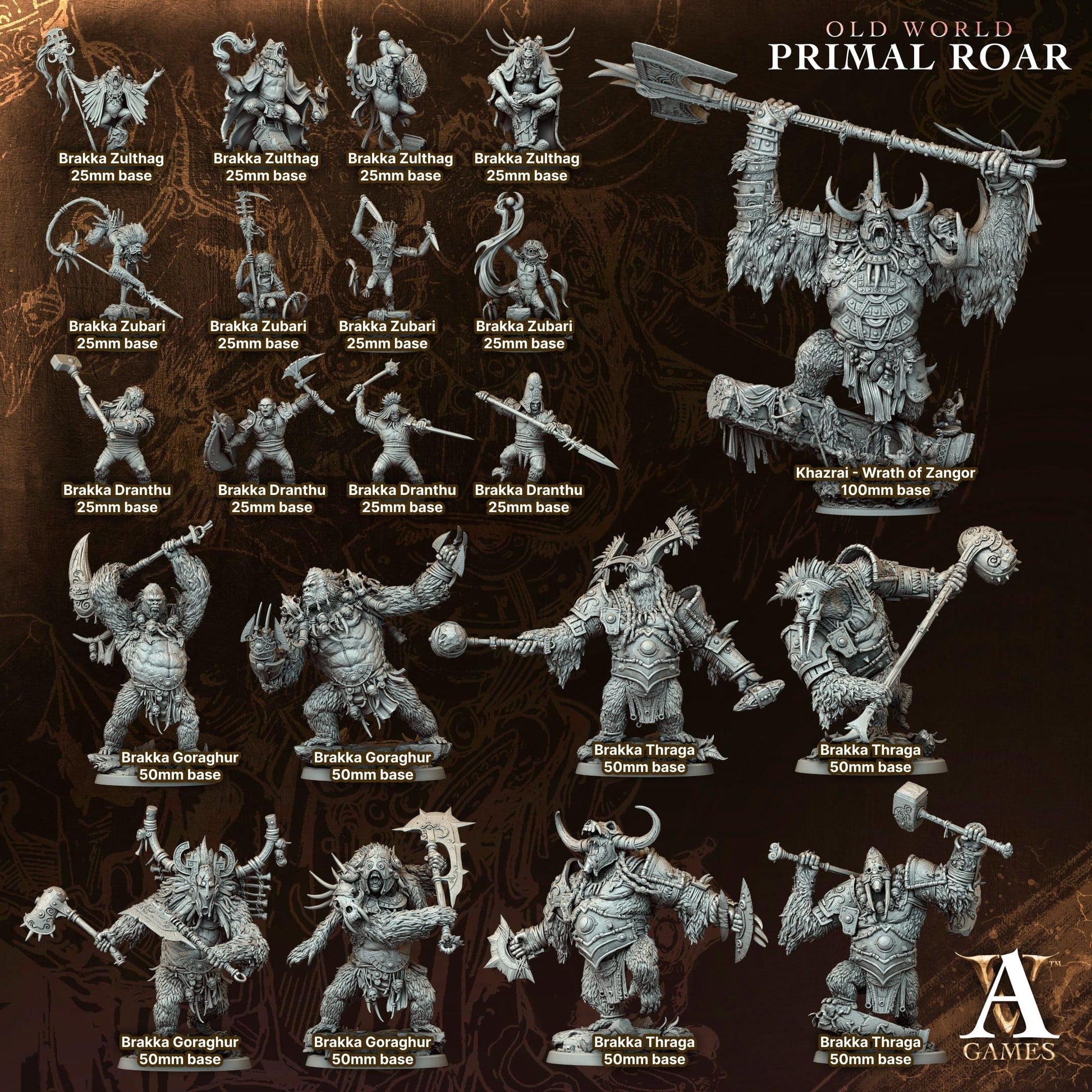 Old World - Primal Roar by ArchvillainGames | 3D Printed Miniatures