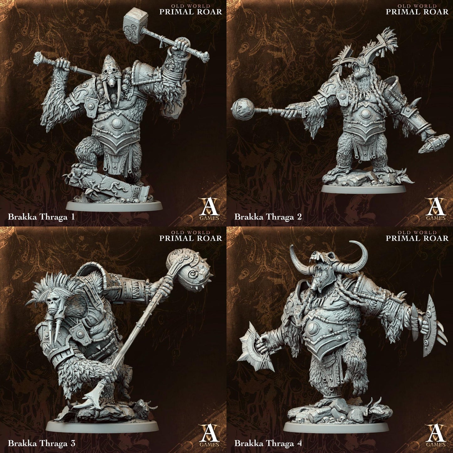 Old World - Primal Roar by ArchvillainGames | 3D Printed Miniatures