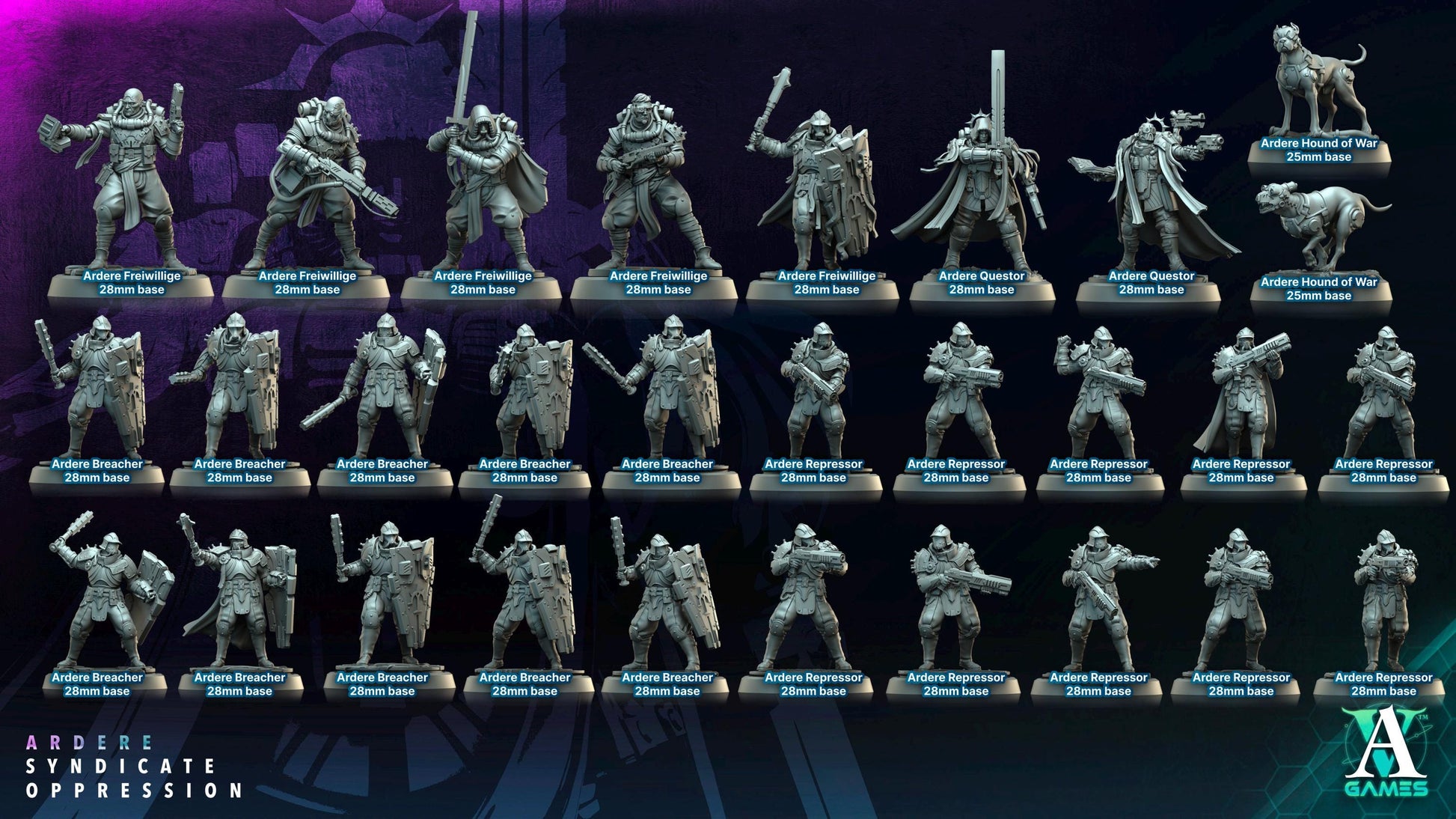 Ardere Syndicate - Oppression by Archvillain Games | 3D Printed Miniatures