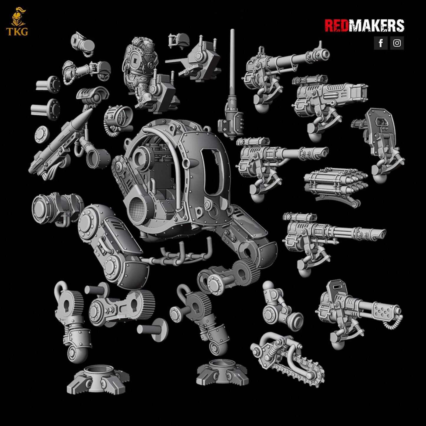 Solar Mech - Imperial Force by Red Makers | 3D printed Tabletop Miniatures