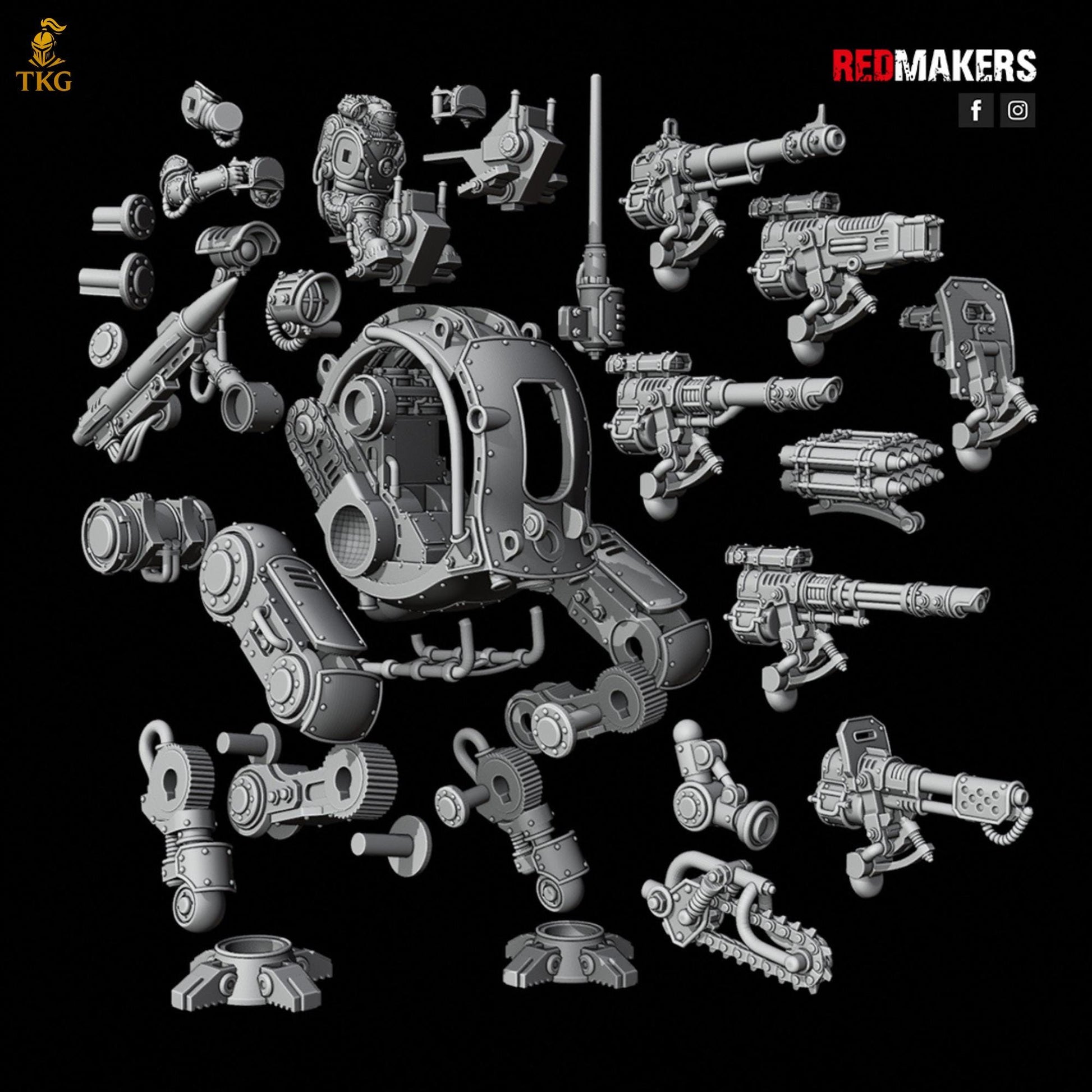 Solar Mech - Imperial Force by Red Makers | 3D printed Tabletop Miniatures