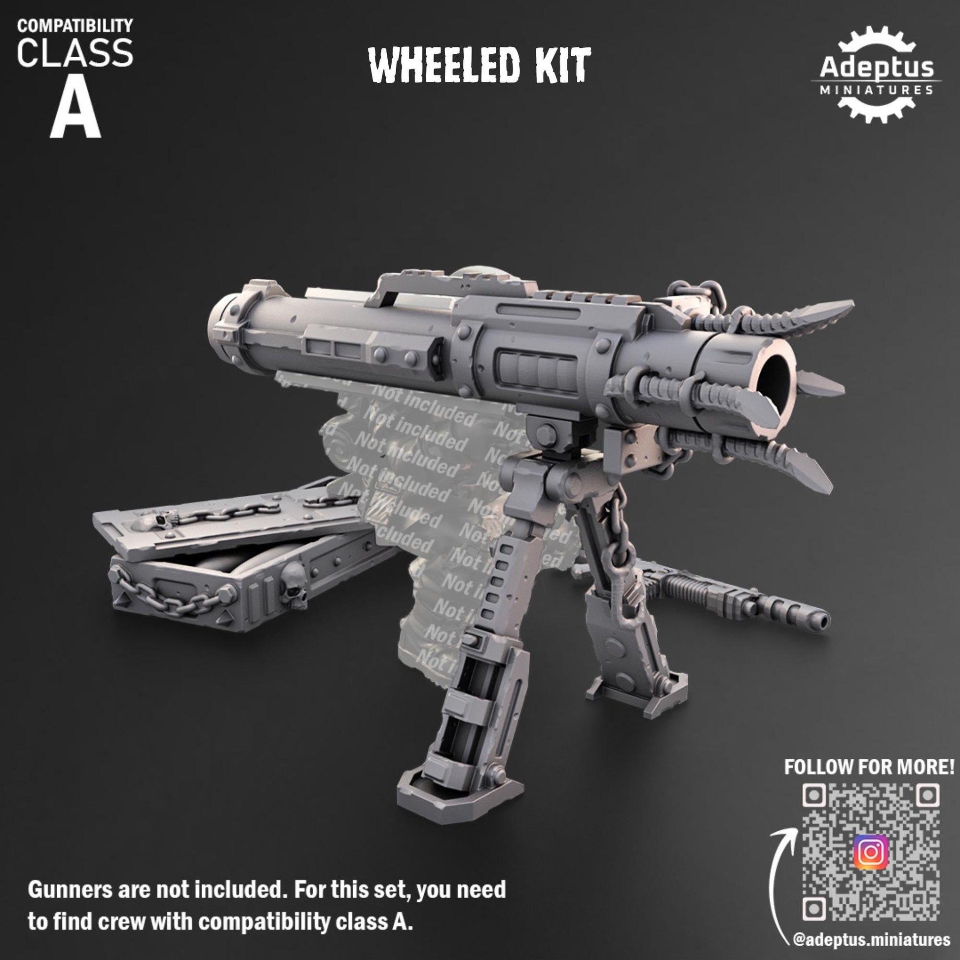 Renegade Heavy Weapons by Adeptus Miniatures | Standalone Weapon Emplacements | 3D printed Tabletop Miniatures