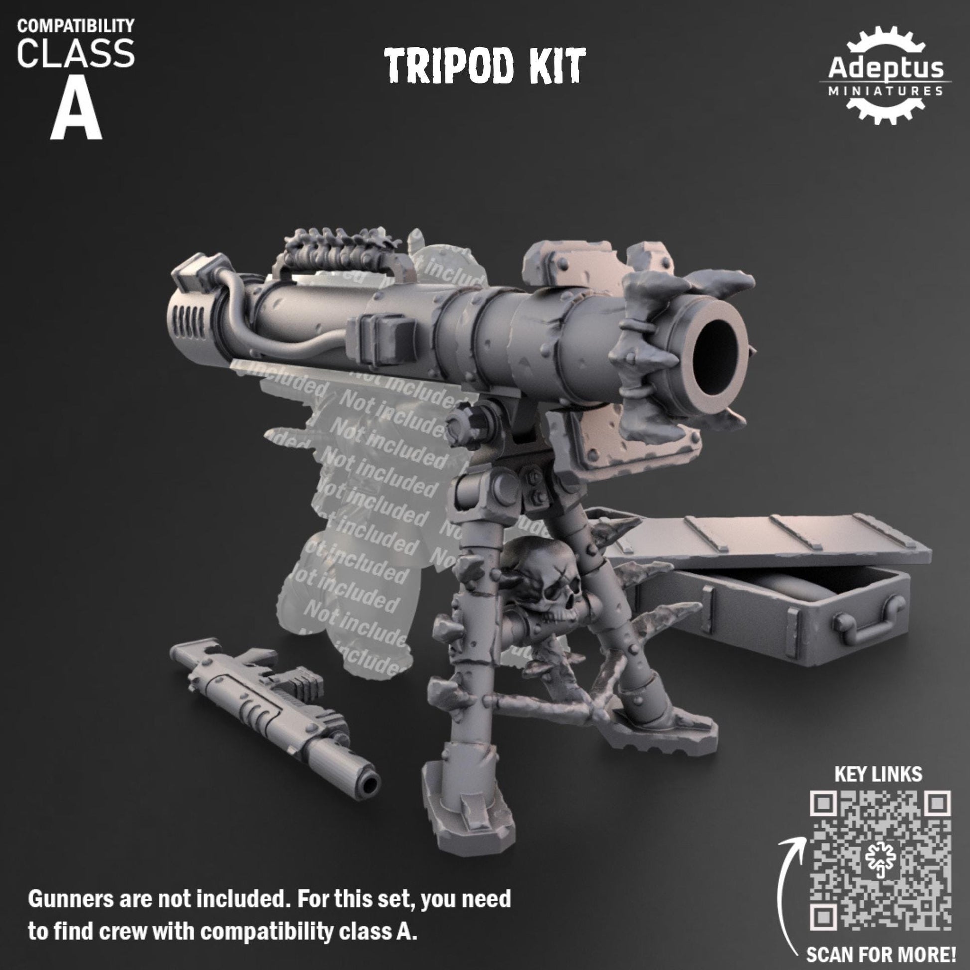 Renegade Heavy Weapons by Adeptus Miniatures | Standalone Weapon Emplacements | 3D printed Tabletop Miniatures