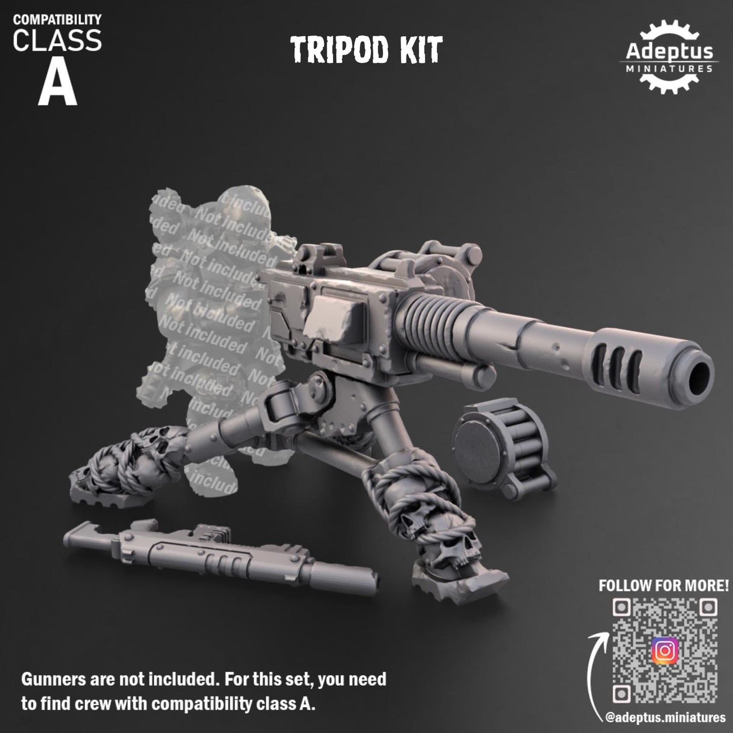 Renegade Heavy Weapons by Adeptus Miniatures | Standalone Weapon Emplacements | 3D printed Tabletop Miniatures