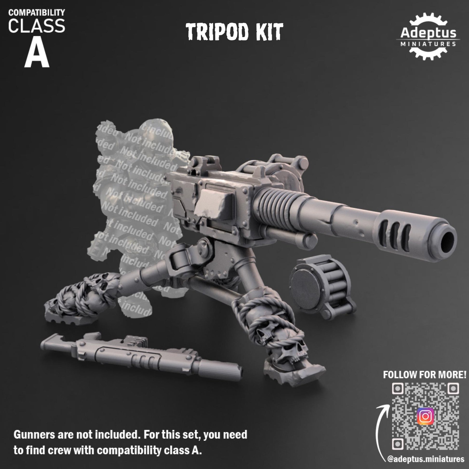 Renegade Heavy Weapons by Adeptus Miniatures | Standalone Weapon Emplacements | 3D printed Tabletop Miniatures