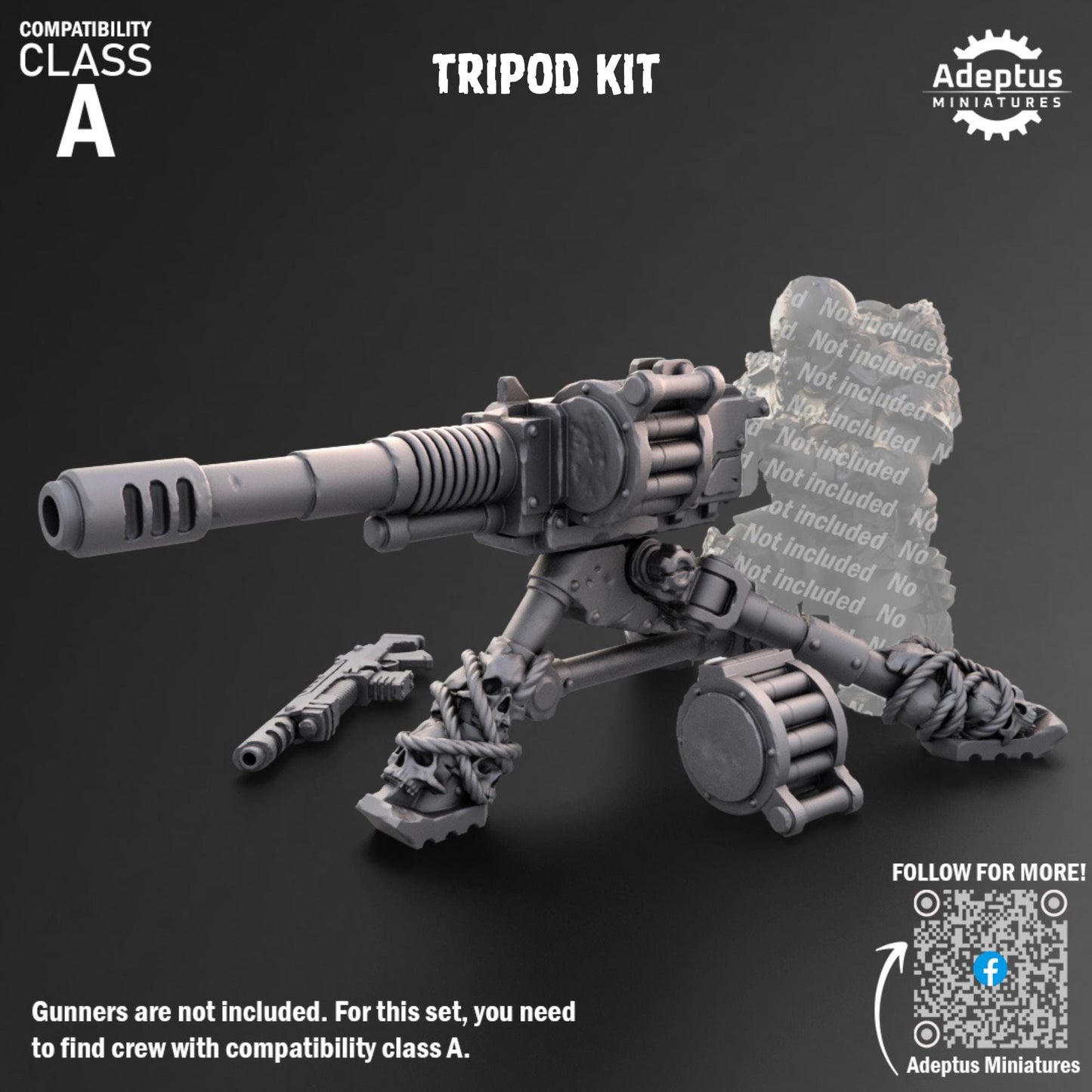 Renegade Heavy Weapons by Adeptus Miniatures | Standalone Weapon Emplacements | 3D printed Tabletop Miniatures