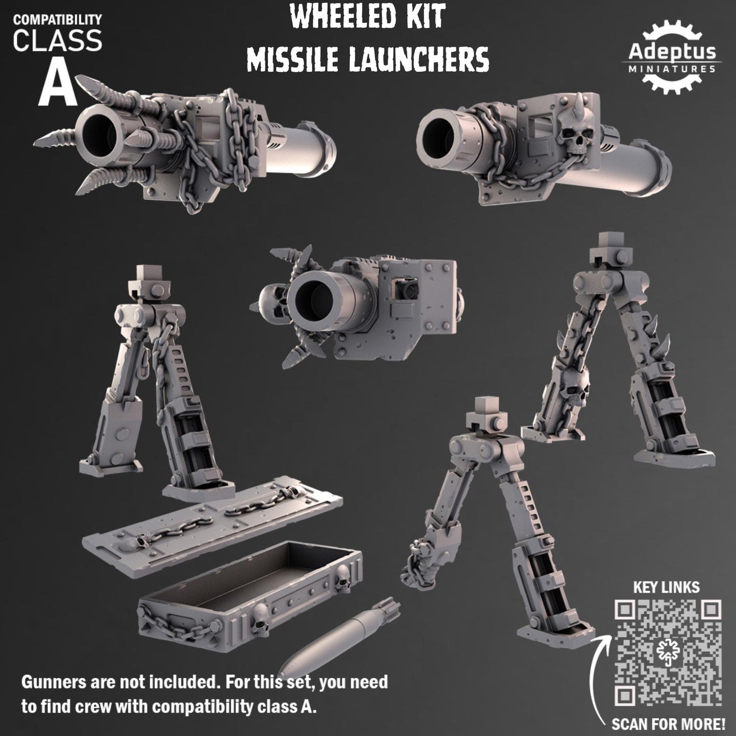 Renegade Heavy Weapons by Adeptus Miniatures | Standalone Weapon Emplacements | 3D printed Tabletop Miniatures