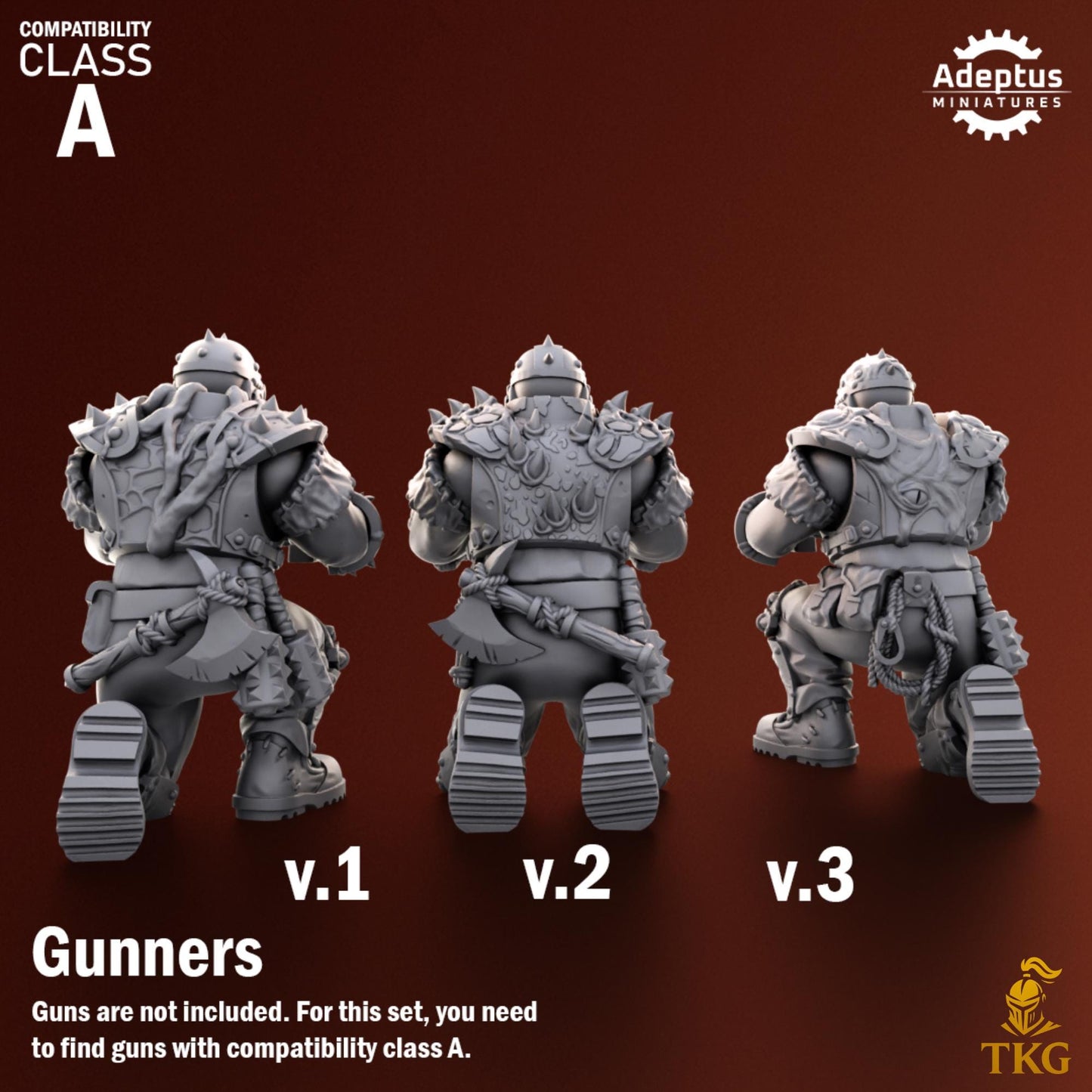 Rotmark Legion Heavy Weapons Operators by Adeptus Miniatures | 3D printed Tabletop Miniatures