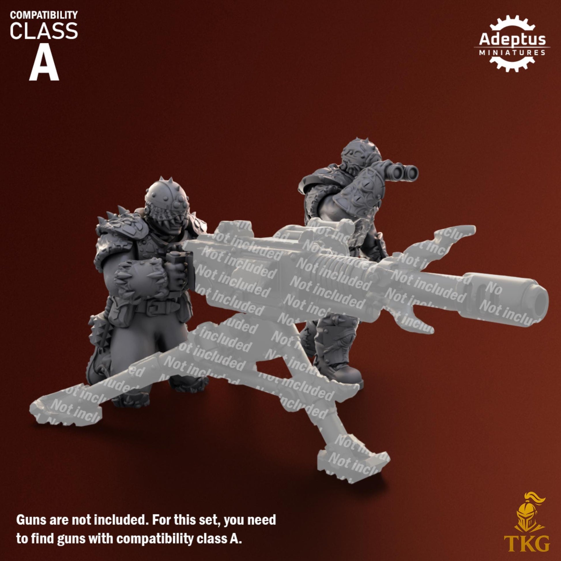 Rotmark Legion Heavy Weapons Operators by Adeptus Miniatures | 3D printed Tabletop Miniatures