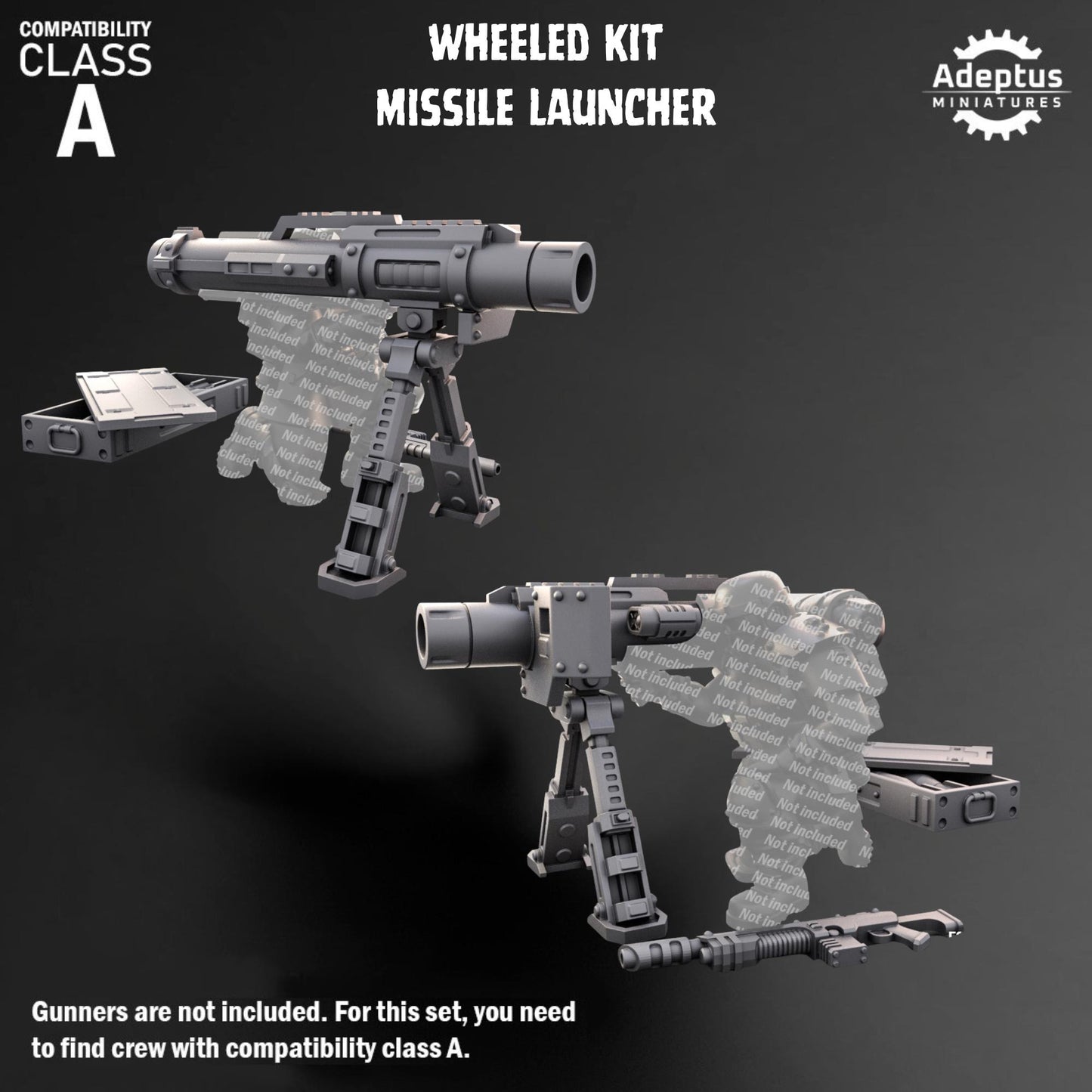 Guard Heavy Weapons by Adeptus Miniatures | Standalone Weapon Emplacements | 3D printed Tabletop Miniatures