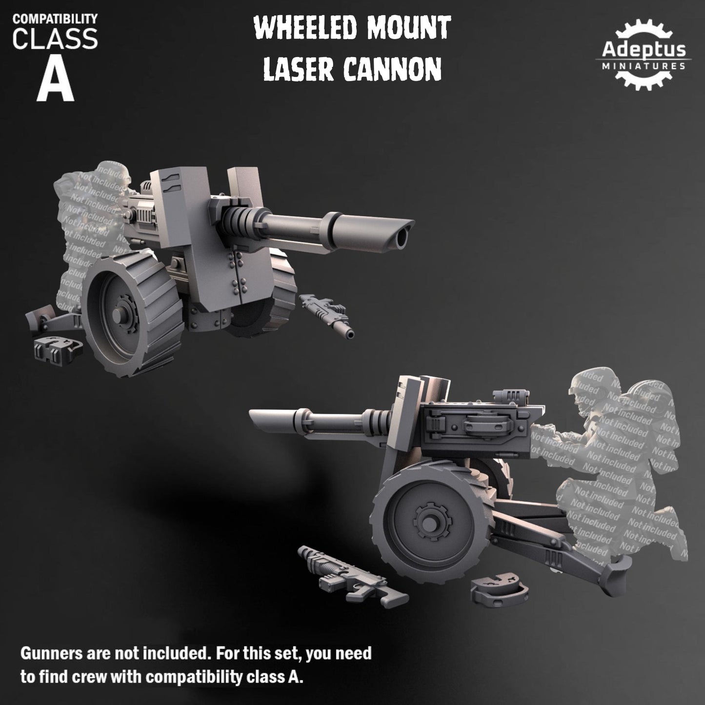 Guard Heavy Weapons by Adeptus Miniatures | Standalone Weapon Emplacements | 3D printed Tabletop Miniatures