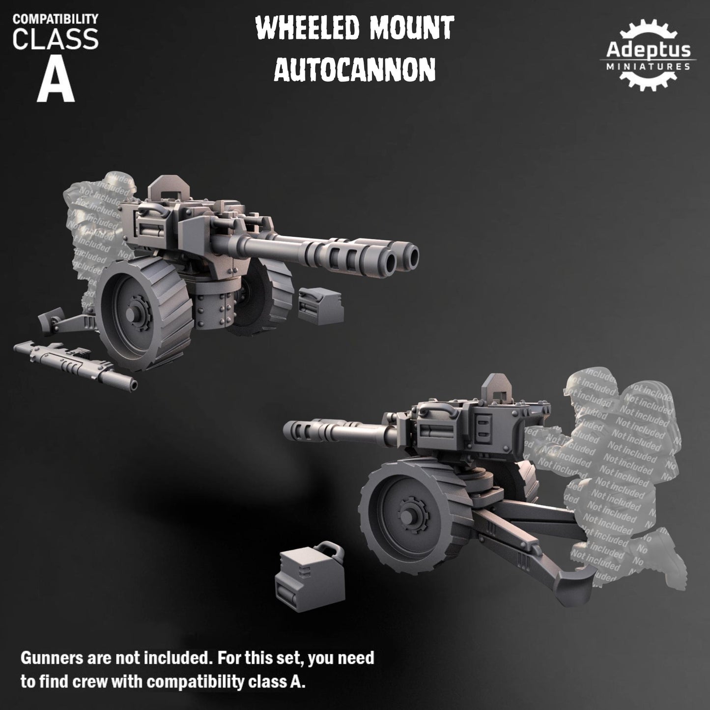 Guard Heavy Weapons by Adeptus Miniatures | Standalone Weapon Emplacements | 3D printed Tabletop Miniatures