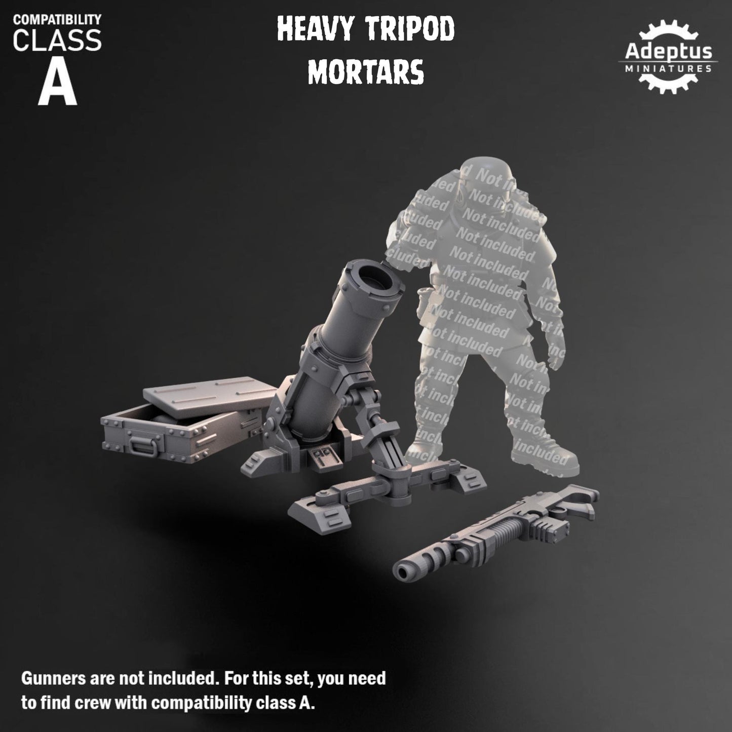 Guard Heavy Weapons by Adeptus Miniatures | Standalone Weapon Emplacements | 3D printed Tabletop Miniatures
