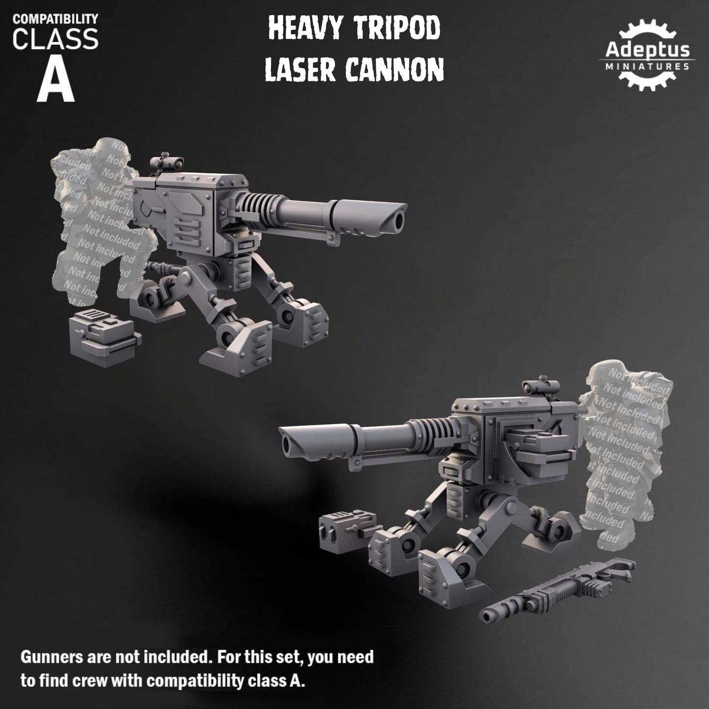 Guard Heavy Weapons by Adeptus Miniatures | Standalone Weapon Emplacements | 3D printed Tabletop Miniatures