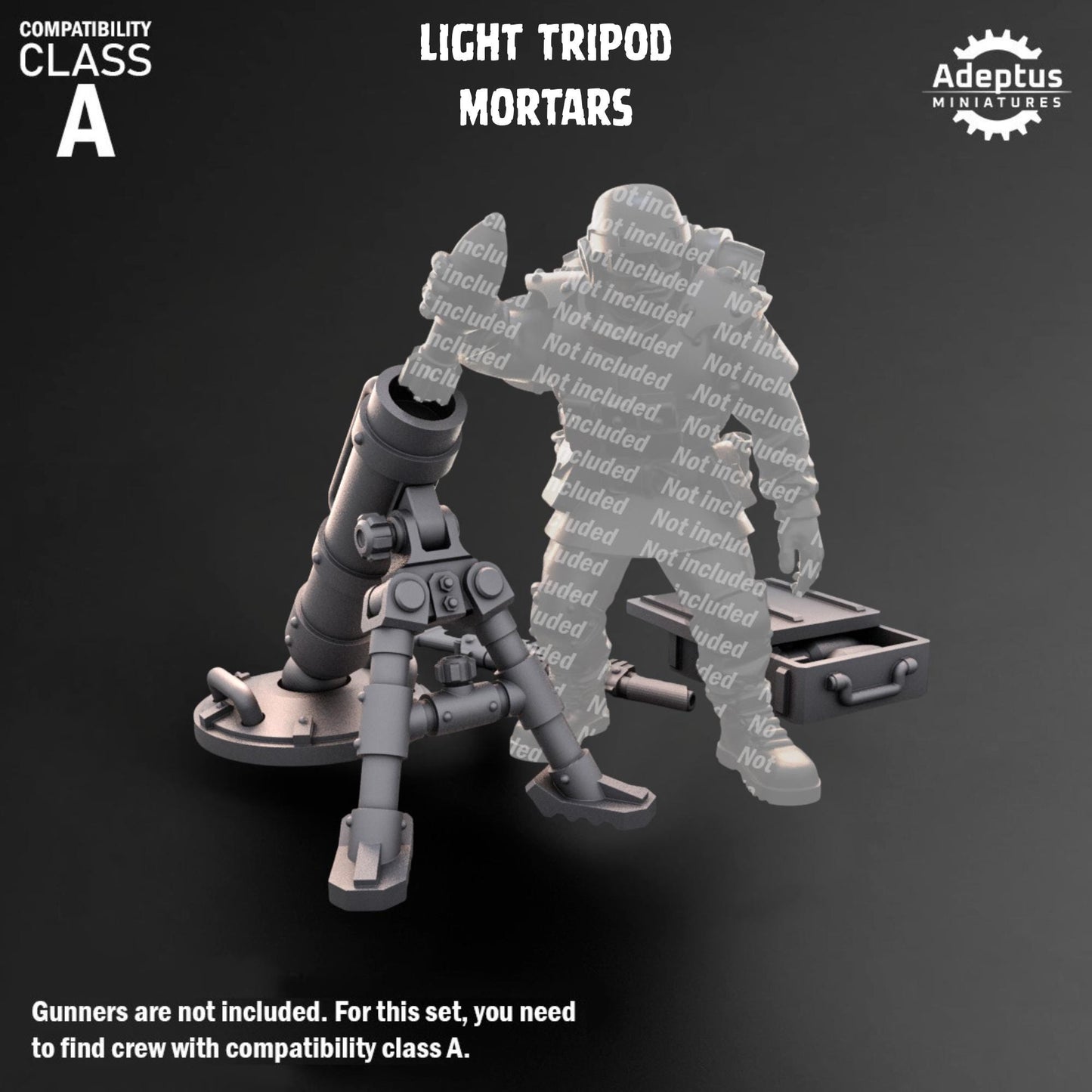 Guard Heavy Weapons by Adeptus Miniatures | Standalone Weapon Emplacements | 3D printed Tabletop Miniatures