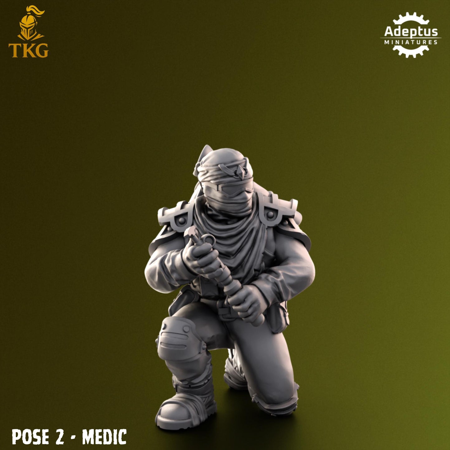 Red Dune Regiment Command Squad by Adeptus Miniatures | 3D printed Tabletop Miniatures