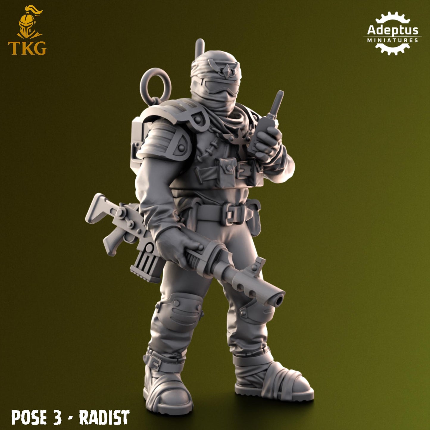 Red Dune Regiment Command Squad by Adeptus Miniatures | 3D printed Tabletop Miniatures