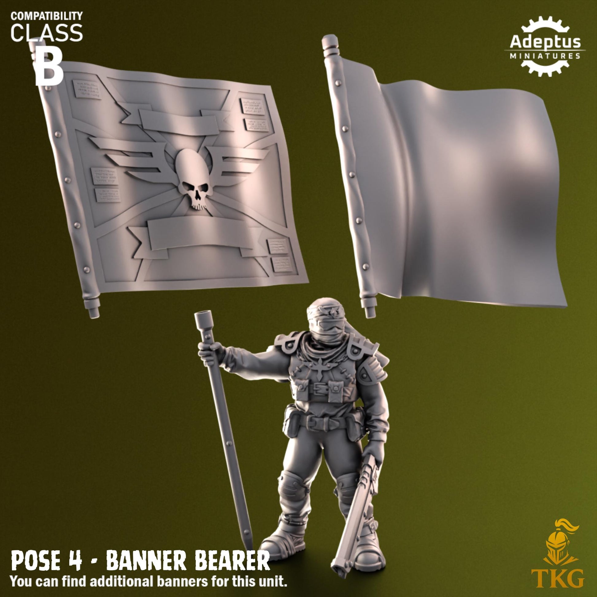 Red Dune Regiment Command Squad by Adeptus Miniatures | 3D printed Tabletop Miniatures