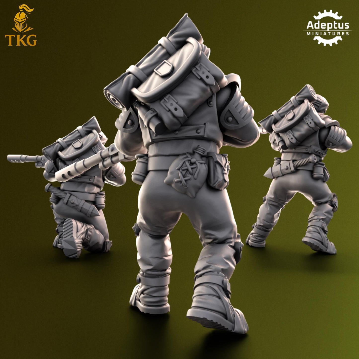 Red Dune Regiment Snipers by Adeptus Miniatures | 3D printed Tabletop Miniatures