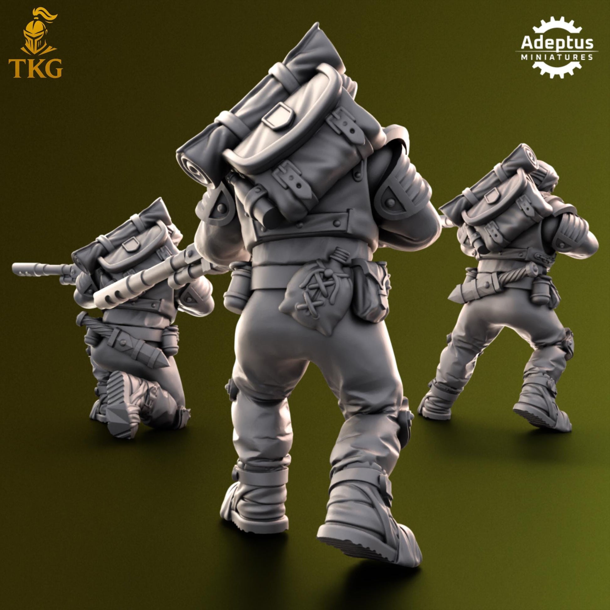 Red Dune Regiment Snipers by Adeptus Miniatures | 3D printed Tabletop Miniatures