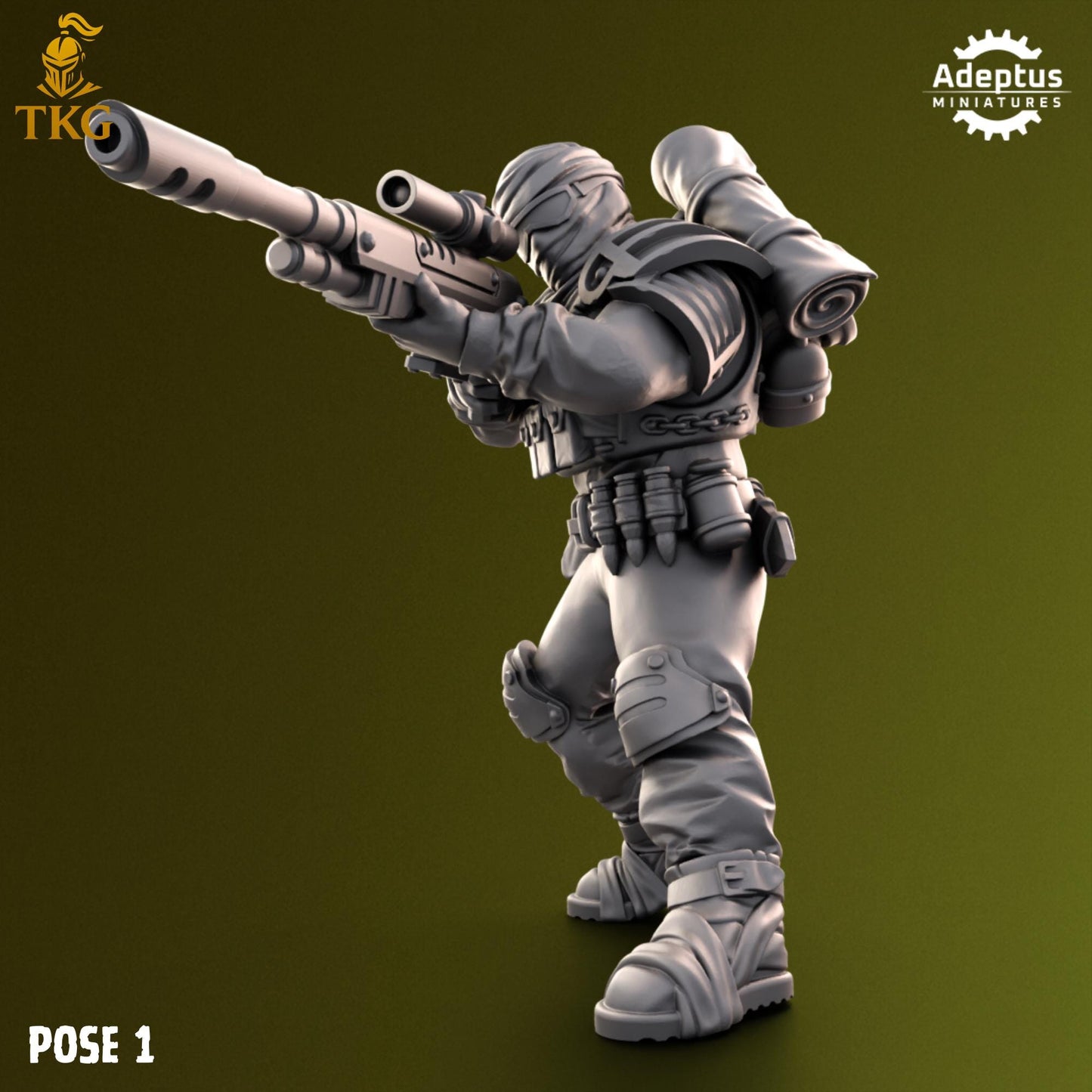 Red Dune Regiment Snipers by Adeptus Miniatures | 3D printed Tabletop Miniatures