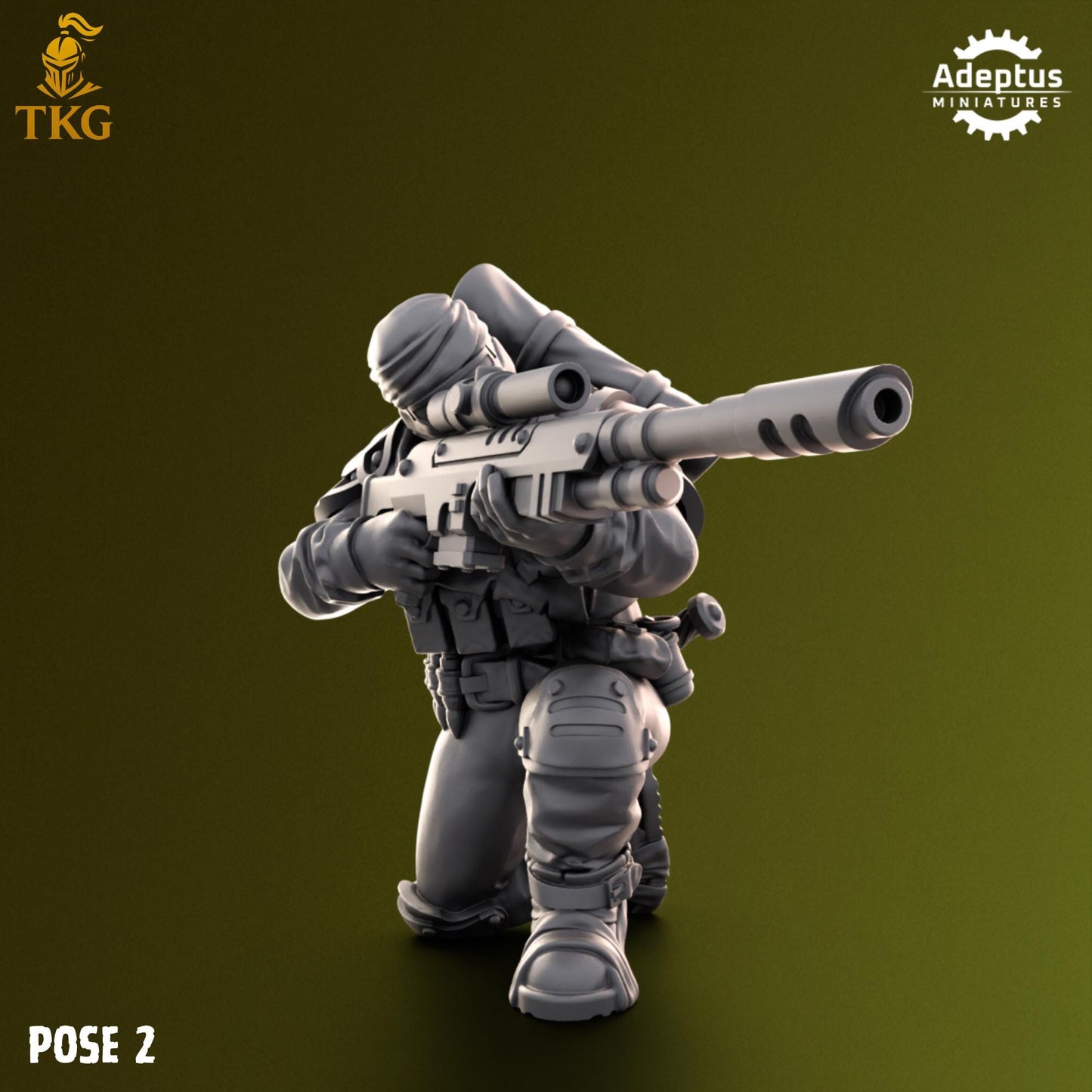 Red Dune Regiment Snipers by Adeptus Miniatures | 3D printed Tabletop Miniatures