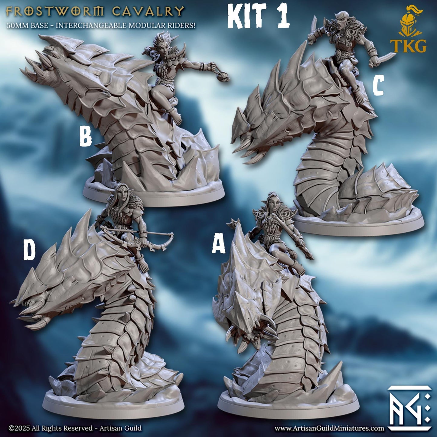 Frost Alfar of Skutagaard by Artisan Guild | 3D Printed Miniatures | Fantasy Models