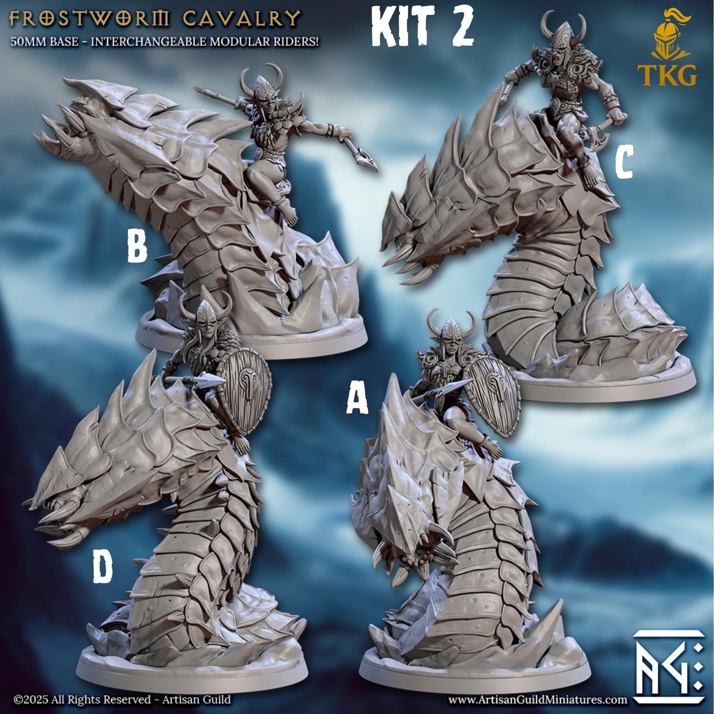 Frost Alfar of Skutagaard by Artisan Guild | 3D Printed Miniatures | Fantasy Models