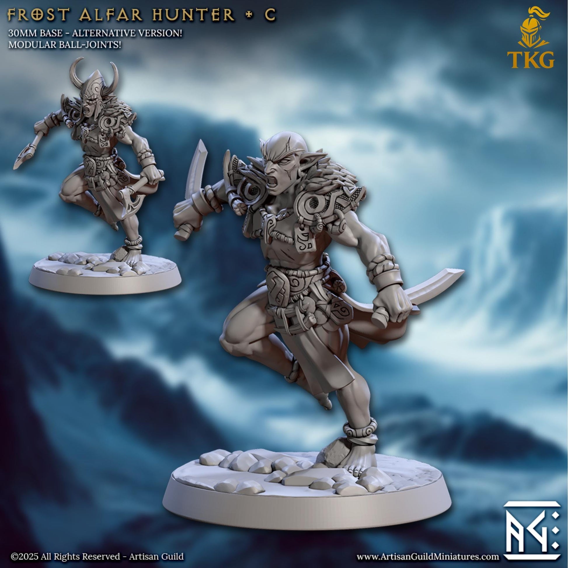 Frost Alfar of Skutagaard by Artisan Guild | 3D Printed Miniatures | Fantasy Models