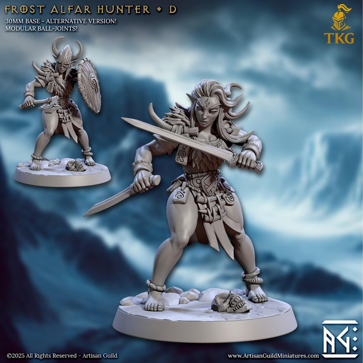 Frost Alfar of Skutagaard by Artisan Guild | 3D Printed Miniatures | Fantasy Models