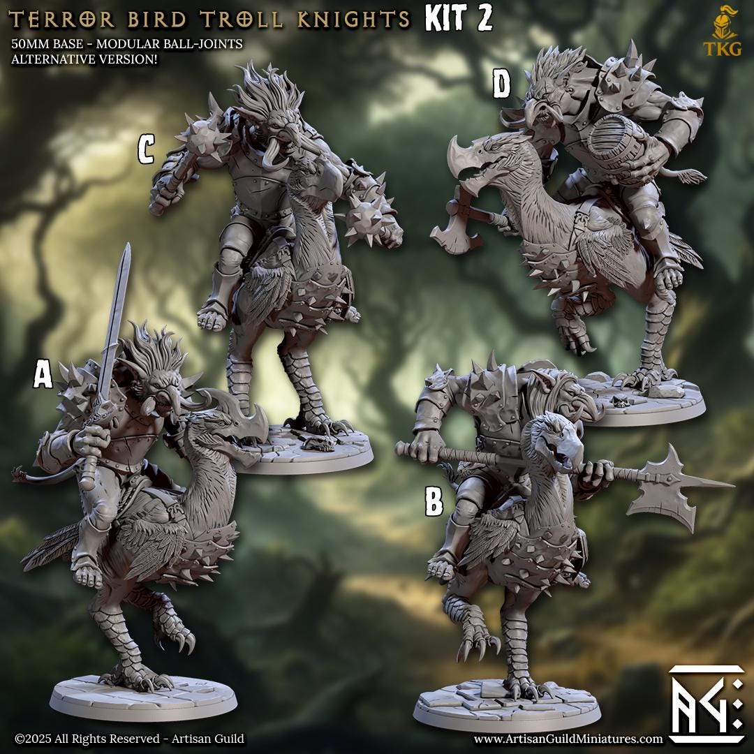 Ironkeep War Trolls by Artisan Guild | 3D Printed Miniatures | Fantasy Models
