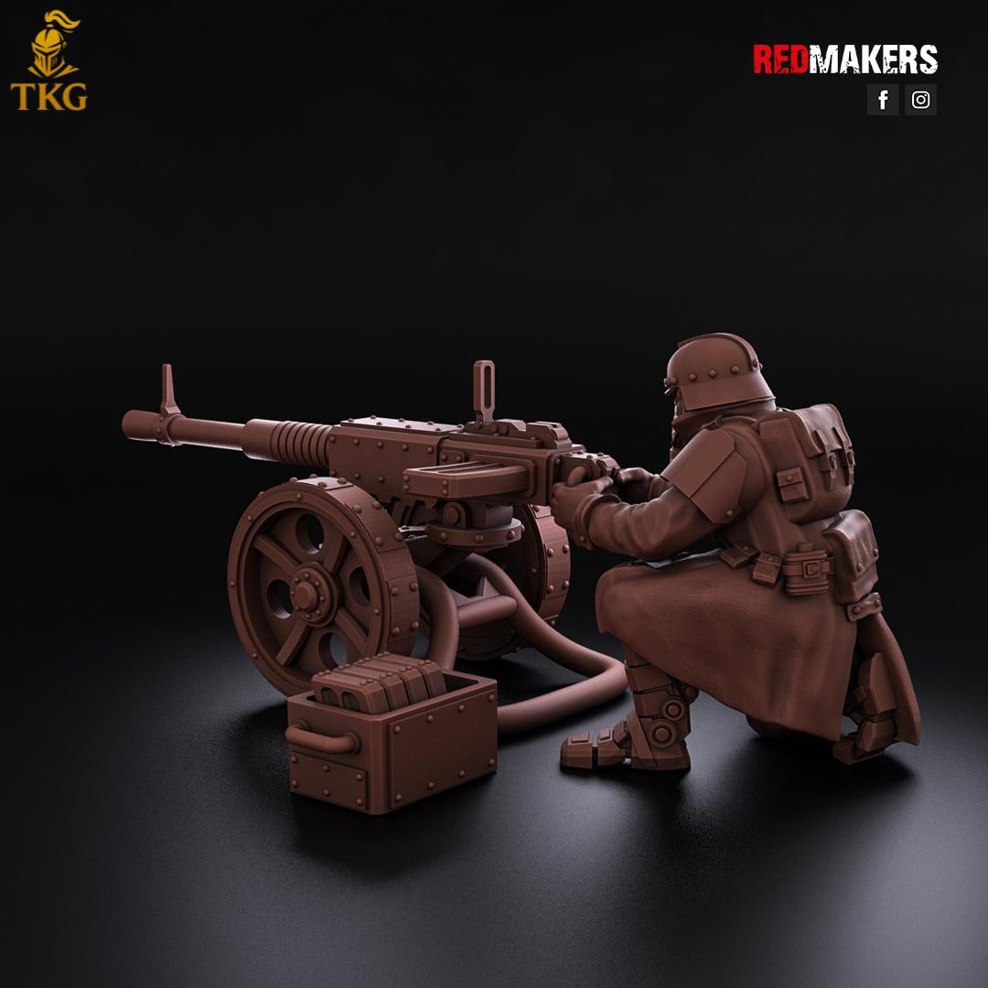 Death Division - Heavy Support Squad by Red Makers | 3D printed Tabletop Miniatures