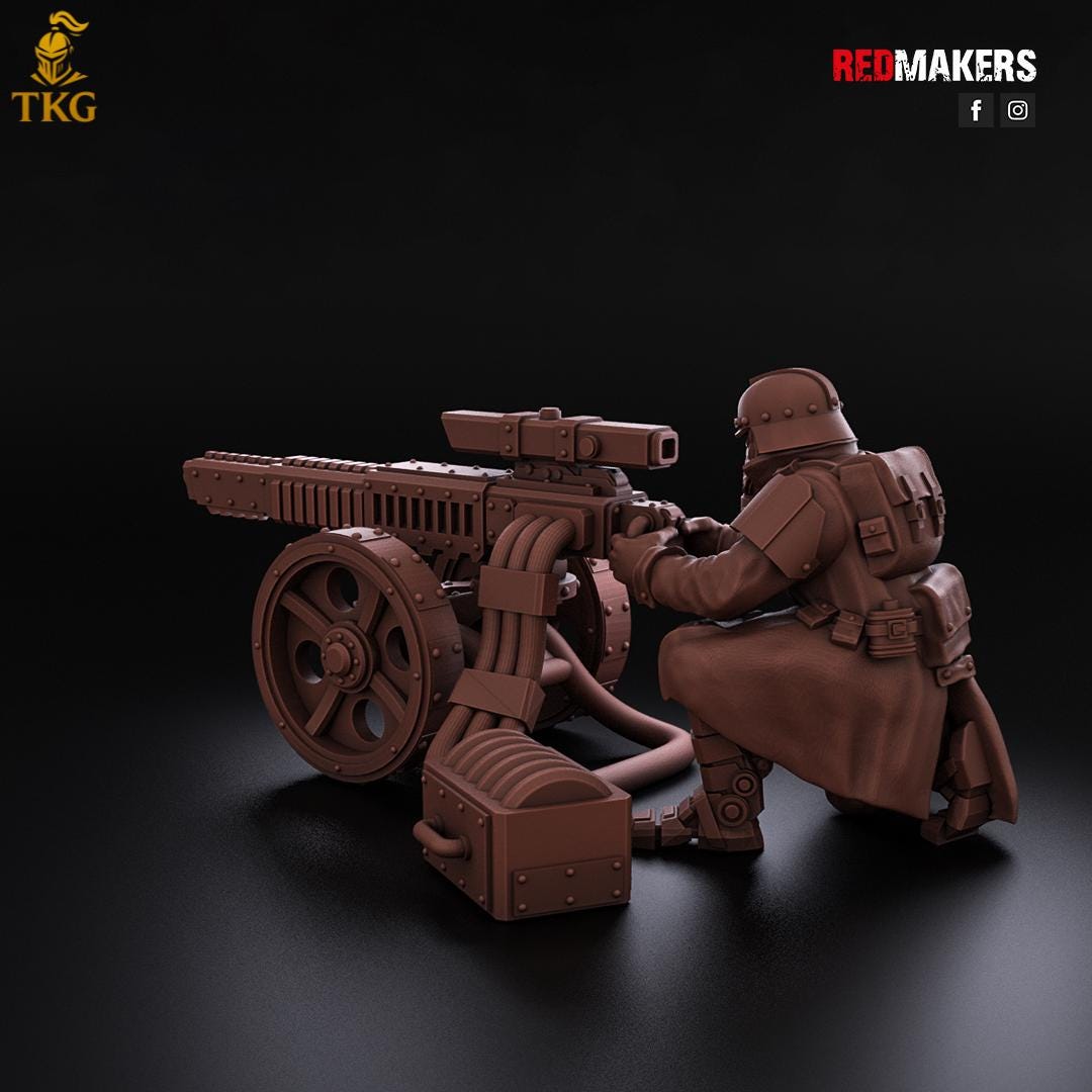 Death Division - Heavy Support Squad by Red Makers | 3D printed Tabletop Miniatures