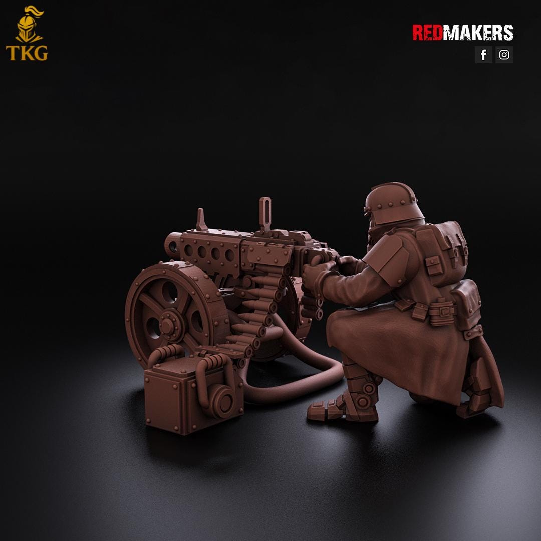 Death Division - Heavy Support Squad by Red Makers | 3D printed Tabletop Miniatures