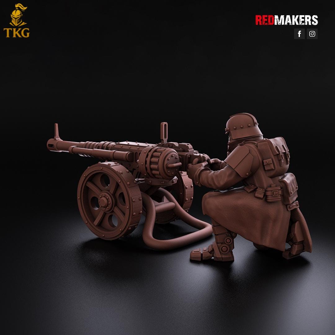 Death Division - Heavy Support Squad by Red Makers | 3D printed Tabletop Miniatures