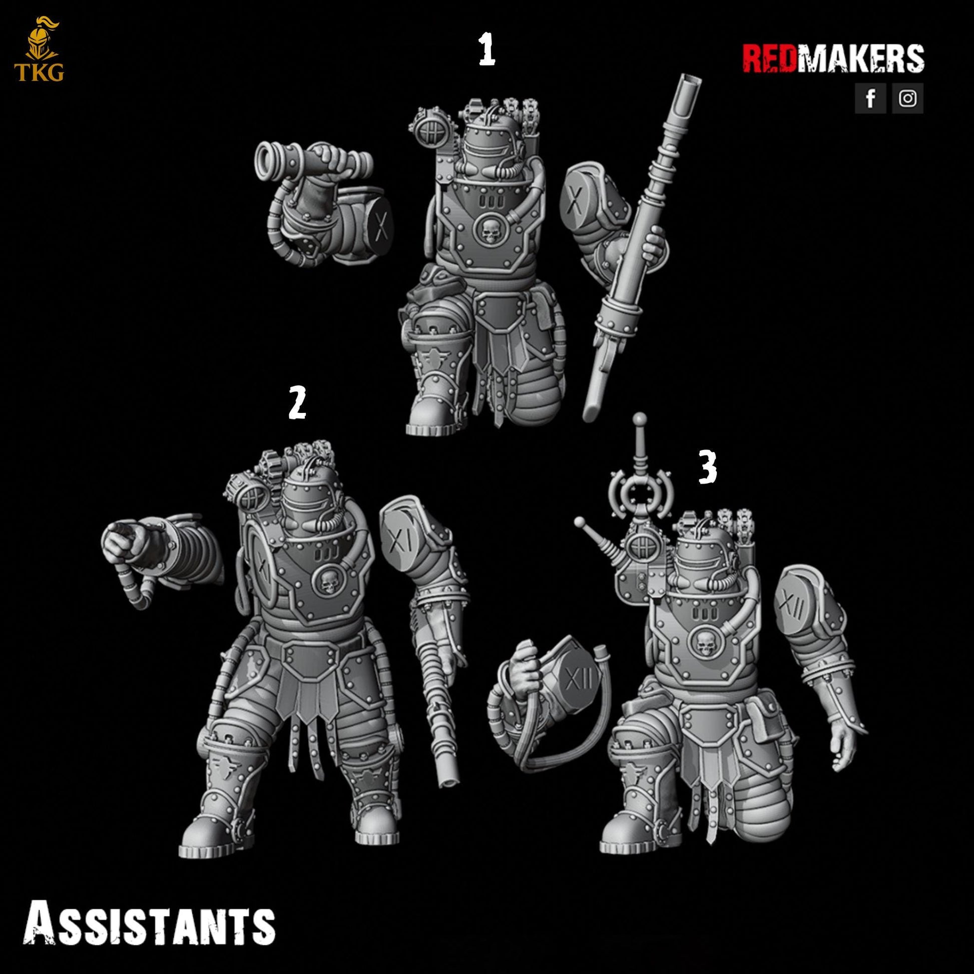 Solar Guard - Heavy Support Squad Classic by Red Makers | 3D printed Tabletop Miniatures