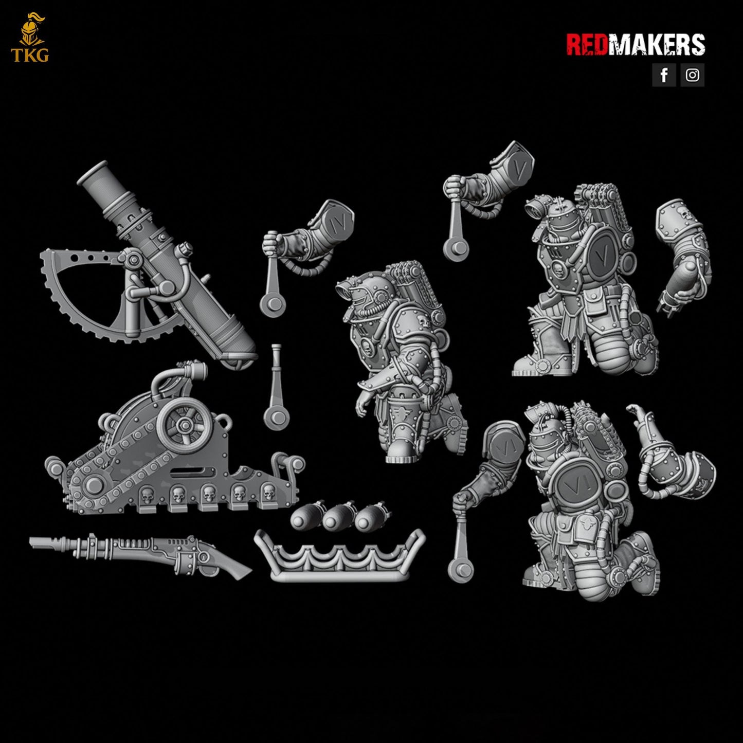 Solar Guard - Heavy Support Squad Classic by Red Makers | 3D printed Tabletop Miniatures