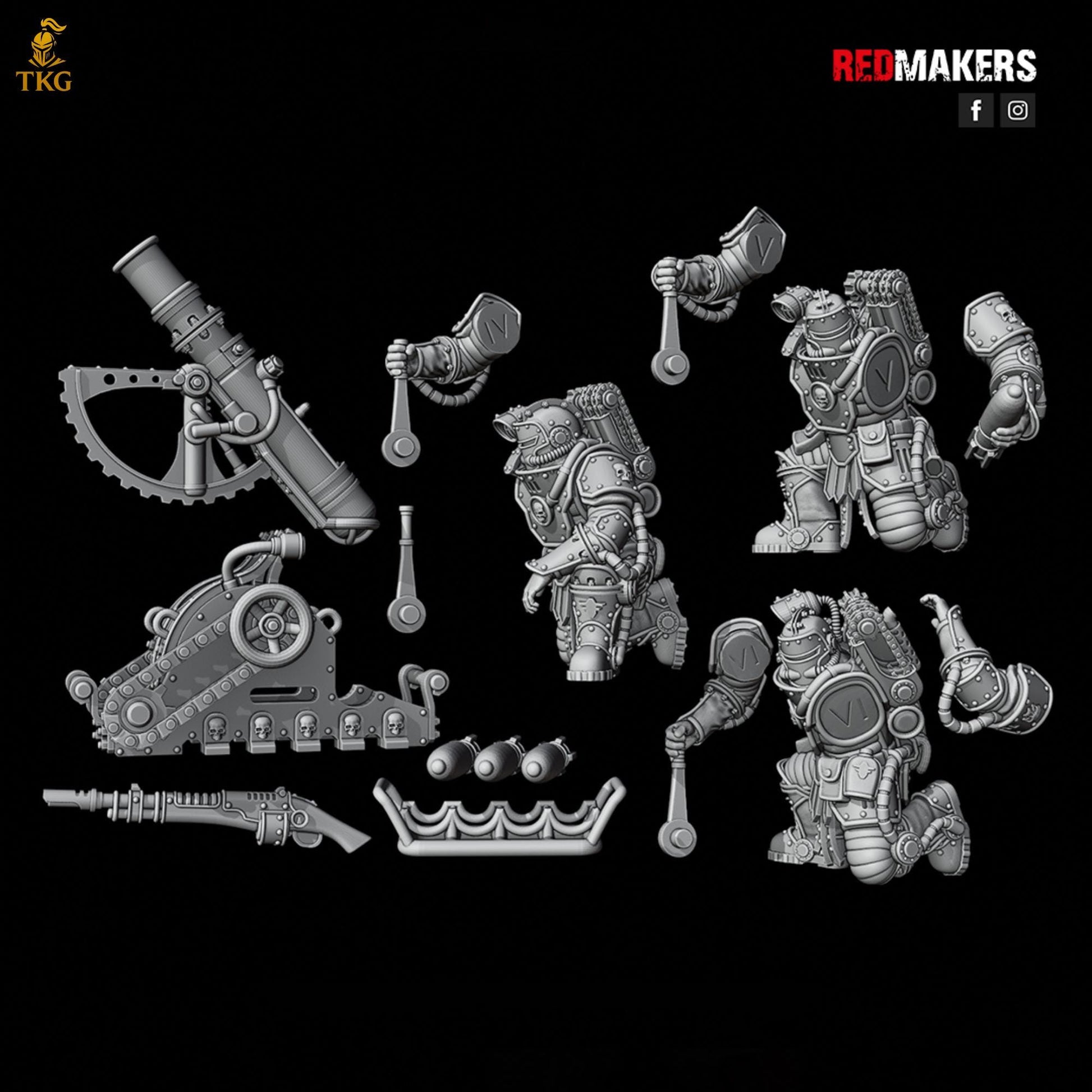 Solar Guard - Heavy Support Squad Classic by Red Makers | 3D printed Tabletop Miniatures