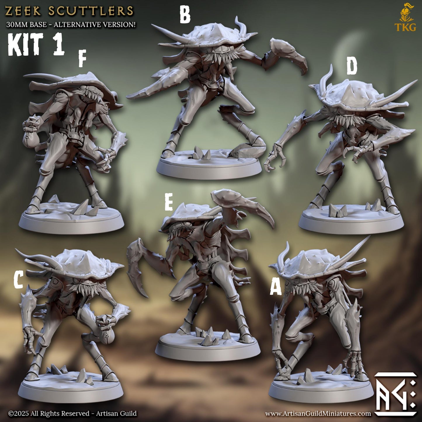 Brood of the Zeek Scuttlers by Artisan Guild | 3D Printed Miniatures