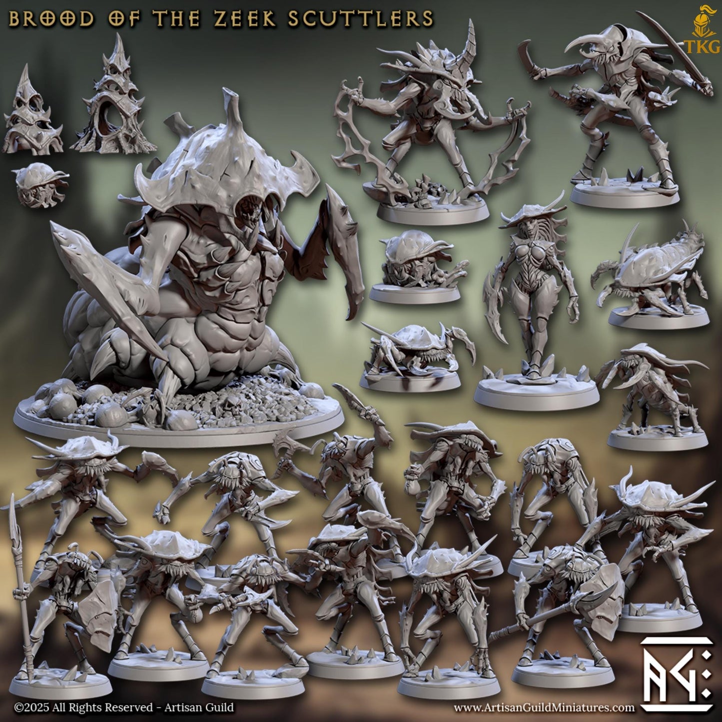 Brood of the Zeek Scuttlers by Artisan Guild | 3D Printed Miniatures