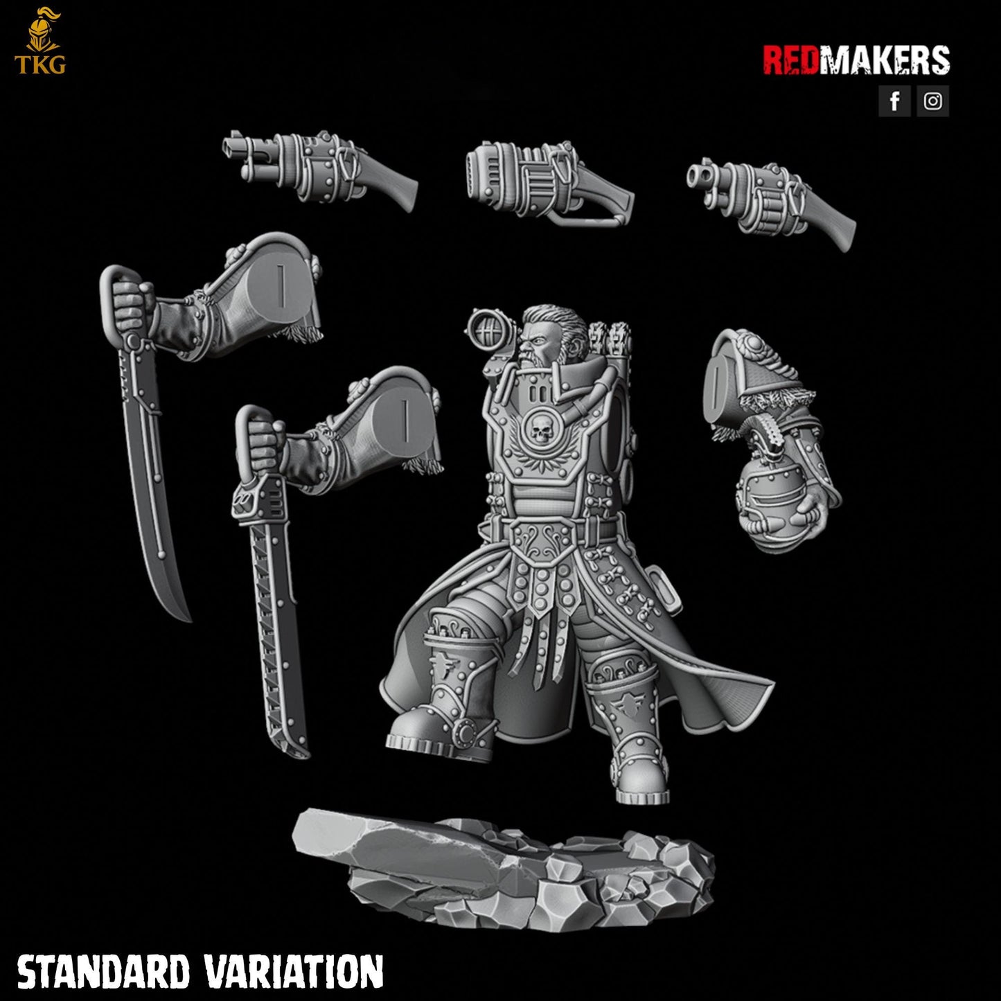 Solar Guard - Officer of the Imperial Force by Red Makers | 3D printed Tabletop Miniatures