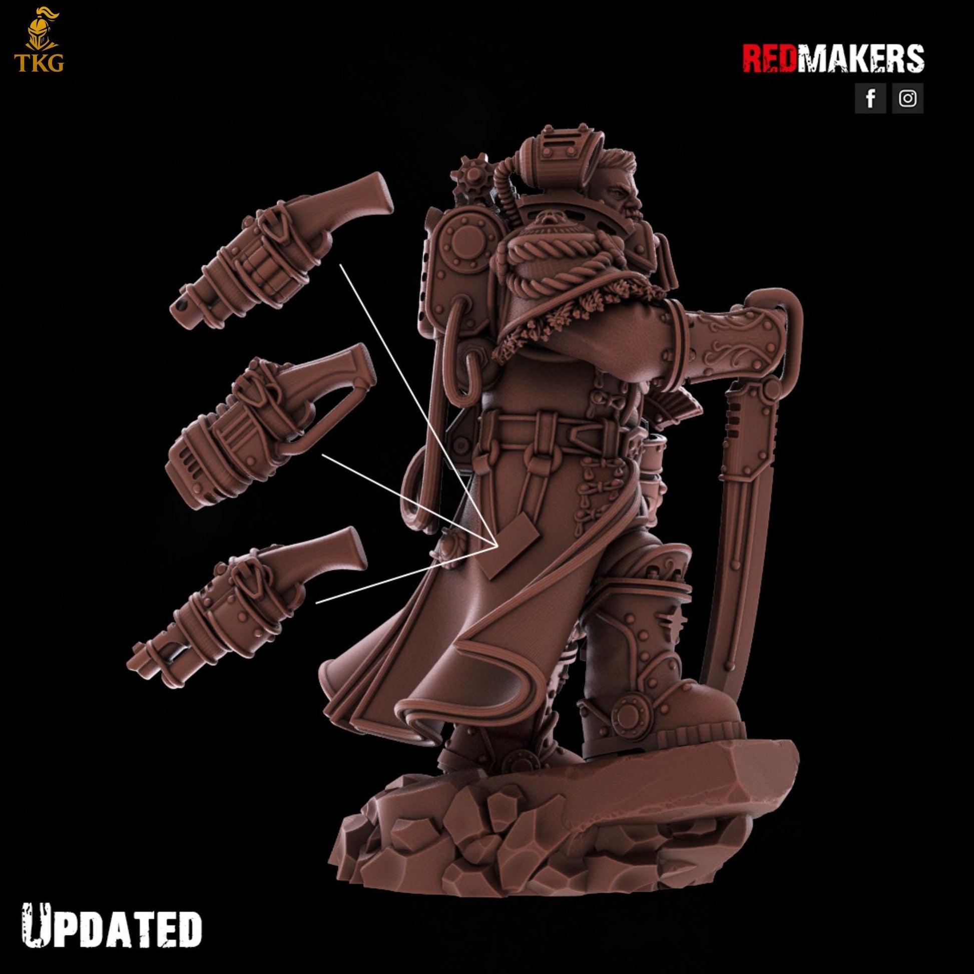 Solar Guard - Officer of the Imperial Force by Red Makers | 3D printed Tabletop Miniatures