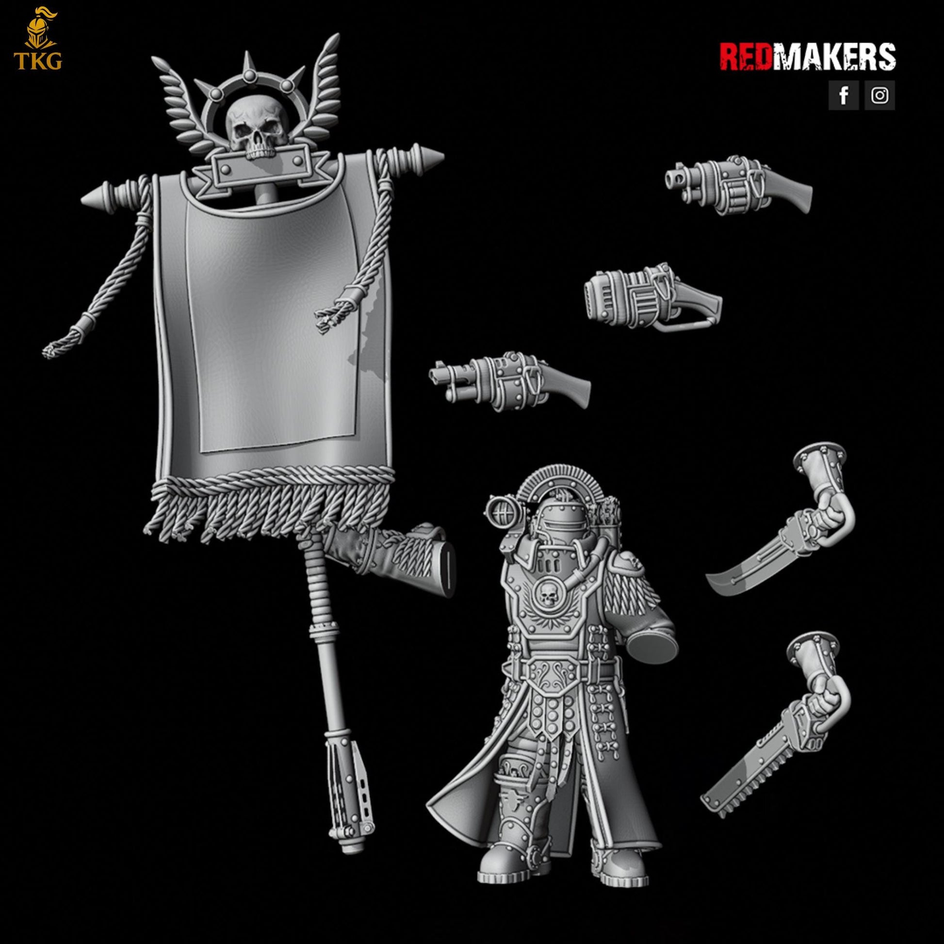 Solar Guard - Command Squad of the Imperial Force by Red Makers | 3D printed Tabletop Miniatures