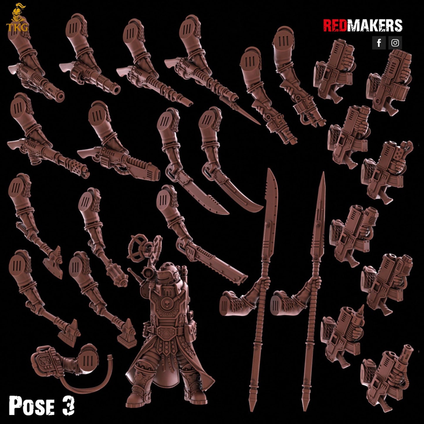 Solar Guard - Tactical Command Squad - Imperial Force by Red Makers | 3D printed Tabletop Miniatures