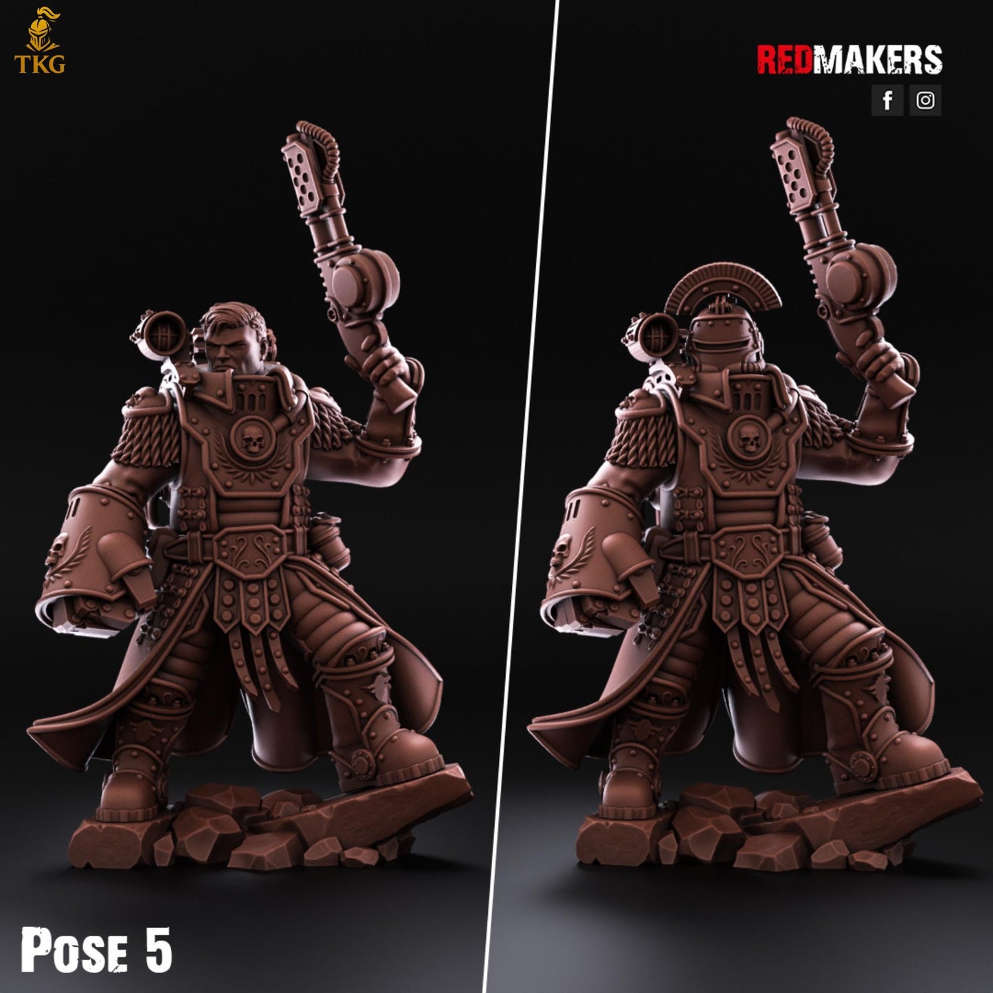 Solar Guard - Tactical Command Squad - Imperial Force by Red Makers | 3D printed Tabletop Miniatures