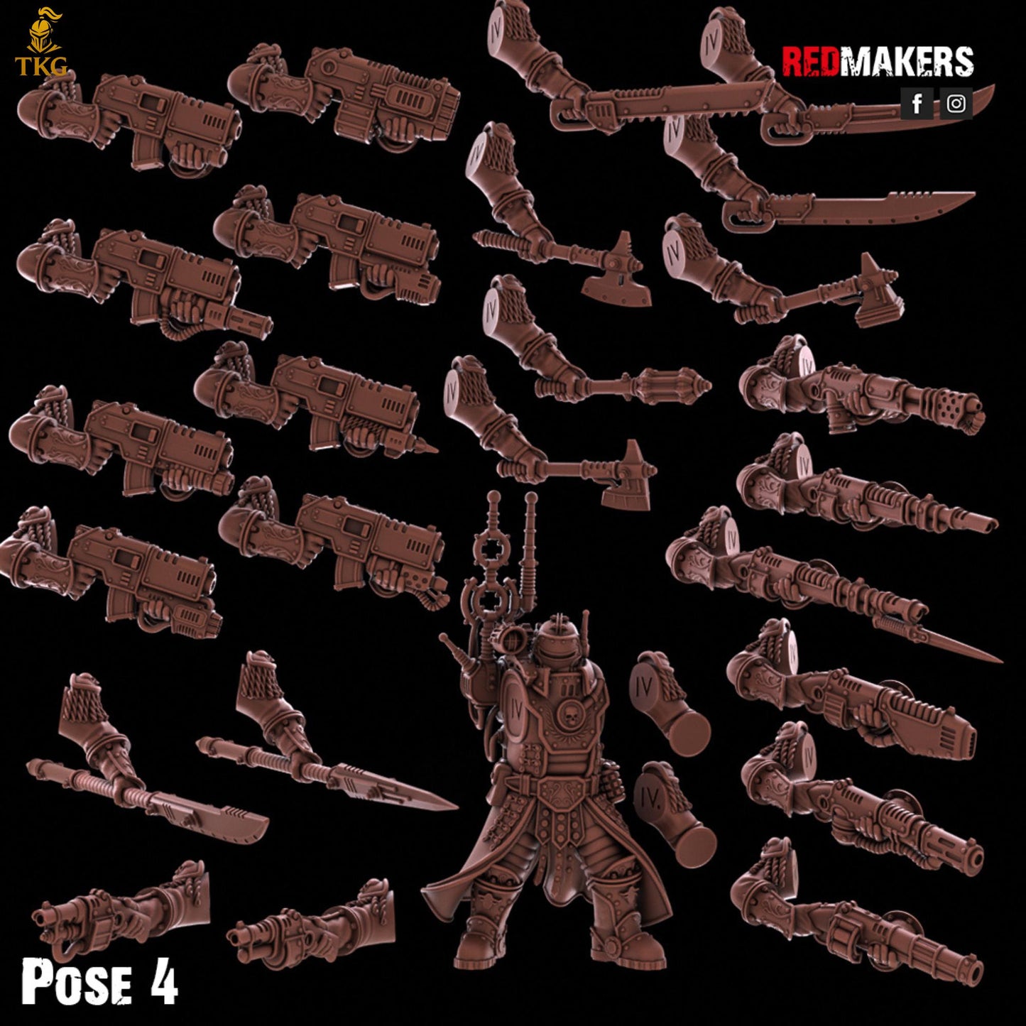 Solar Guard - Tactical Command Squad - Imperial Force by Red Makers | 3D printed Tabletop Miniatures