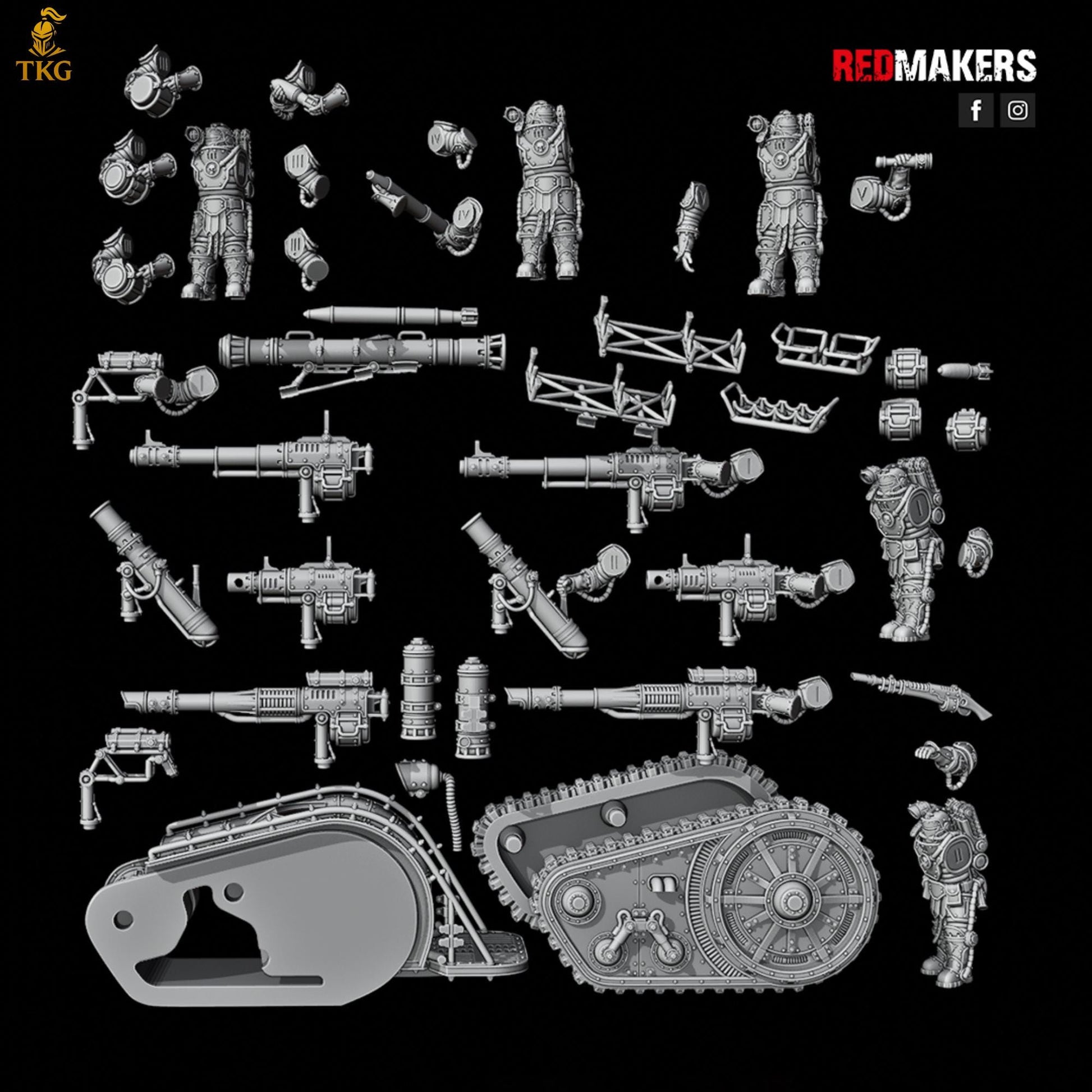 Solar Guard - Heavy Support Squad by Red Makers | 3D printed Tabletop Miniatures