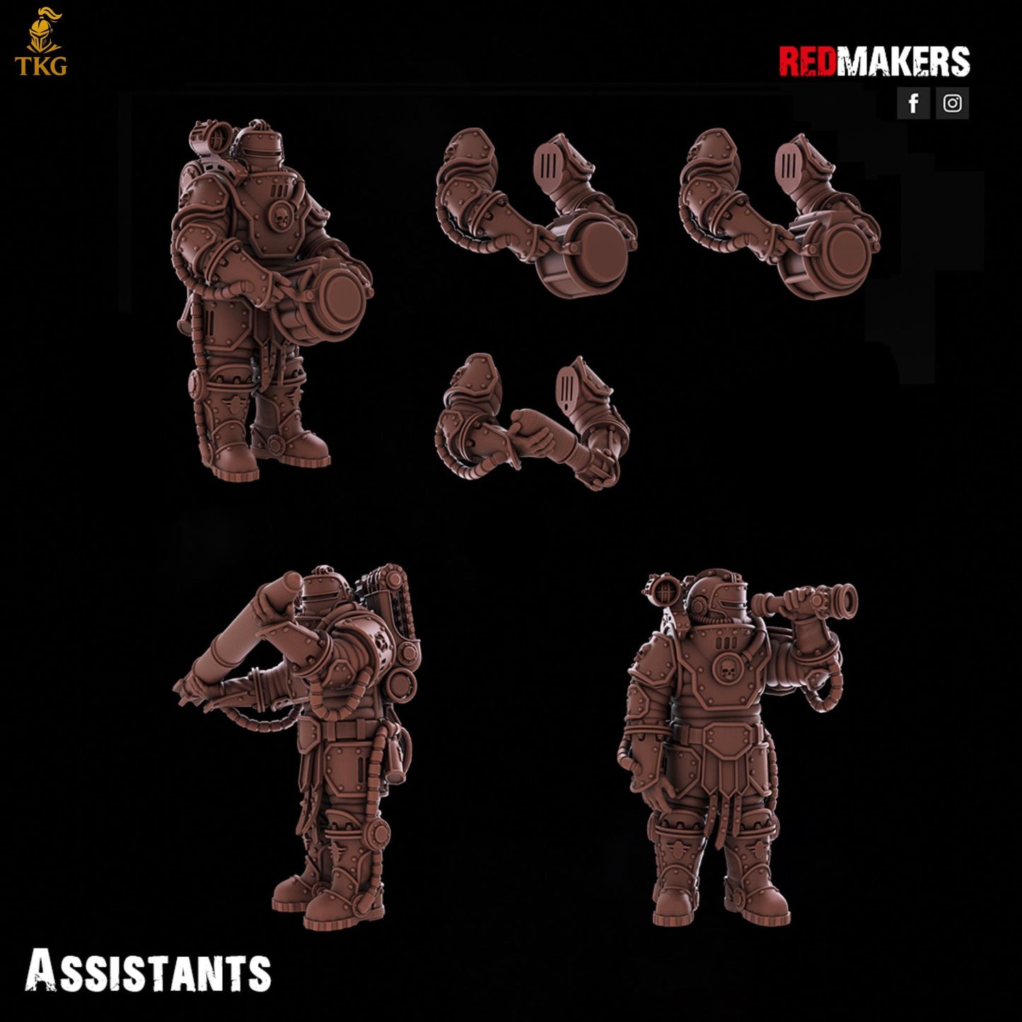 Solar Guard - Heavy Support Squad by Red Makers | 3D printed Tabletop Miniatures