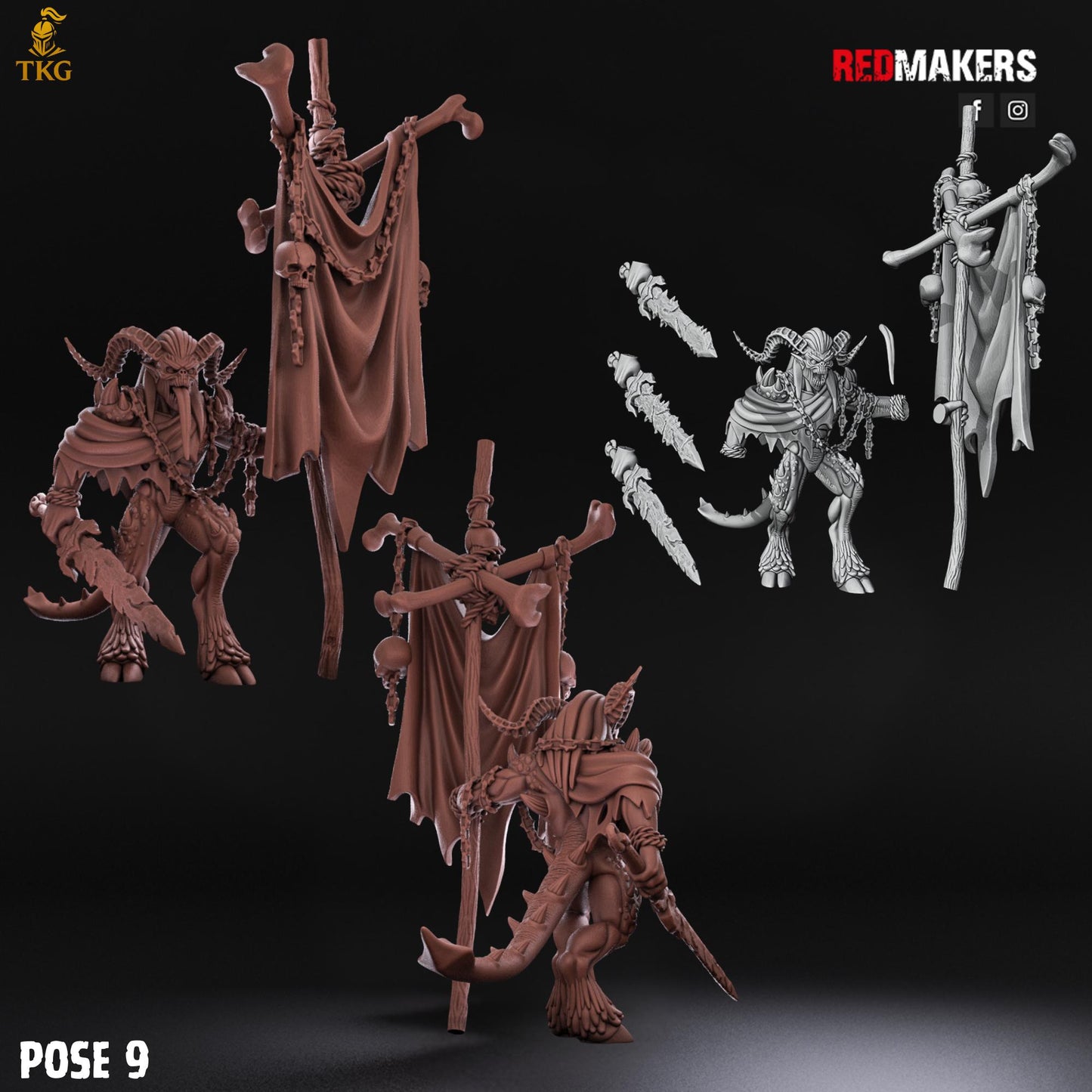 Bloodthirsty Demons by RedMakers | 3D Printed Tabletop Miniatures