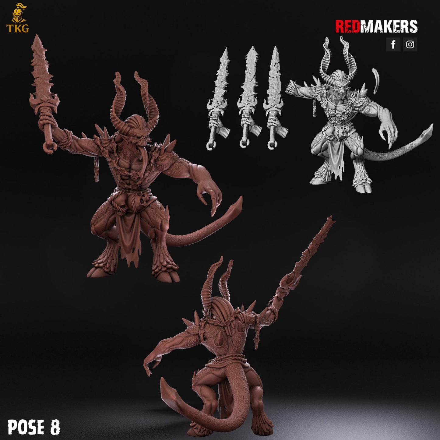 Bloodthirsty Demons by RedMakers | 3D Printed Tabletop Miniatures